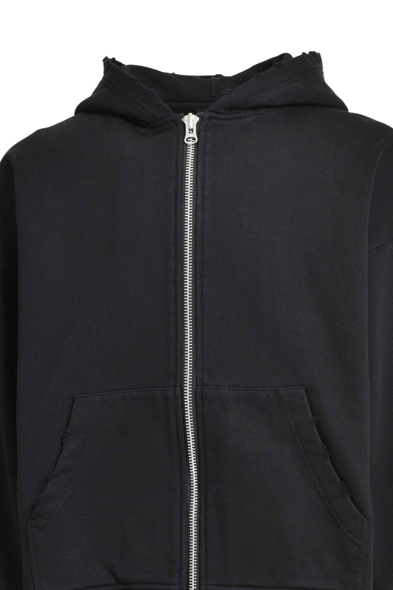 NEWRICH SHORT ZIP HOODIE / BLACK