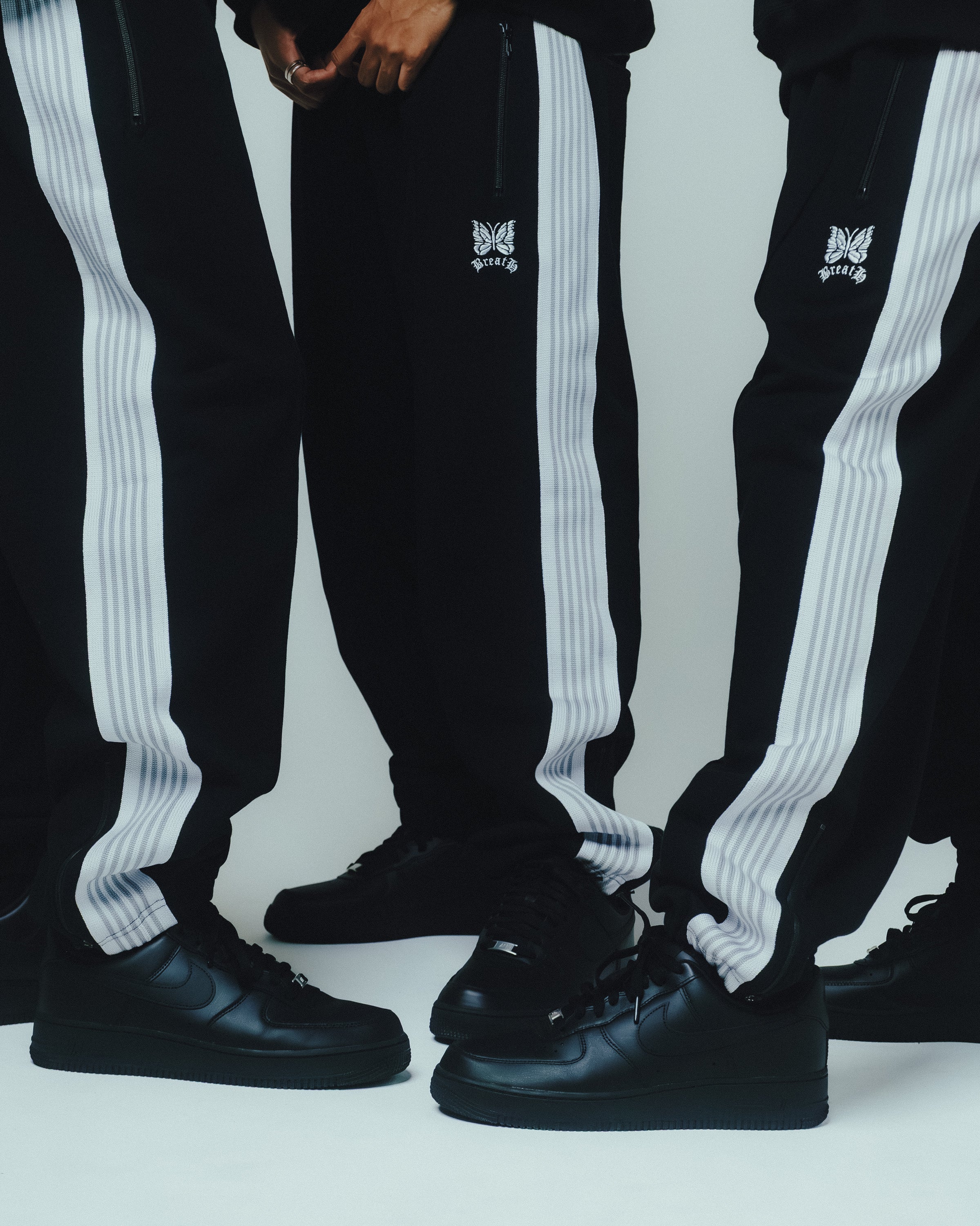 完売品　BreatH × NEEDLES TRACK PANT XSサイズ Needles ZIPPED TRACK PANT - SWEAT / BLK WHT – BREATH - Size