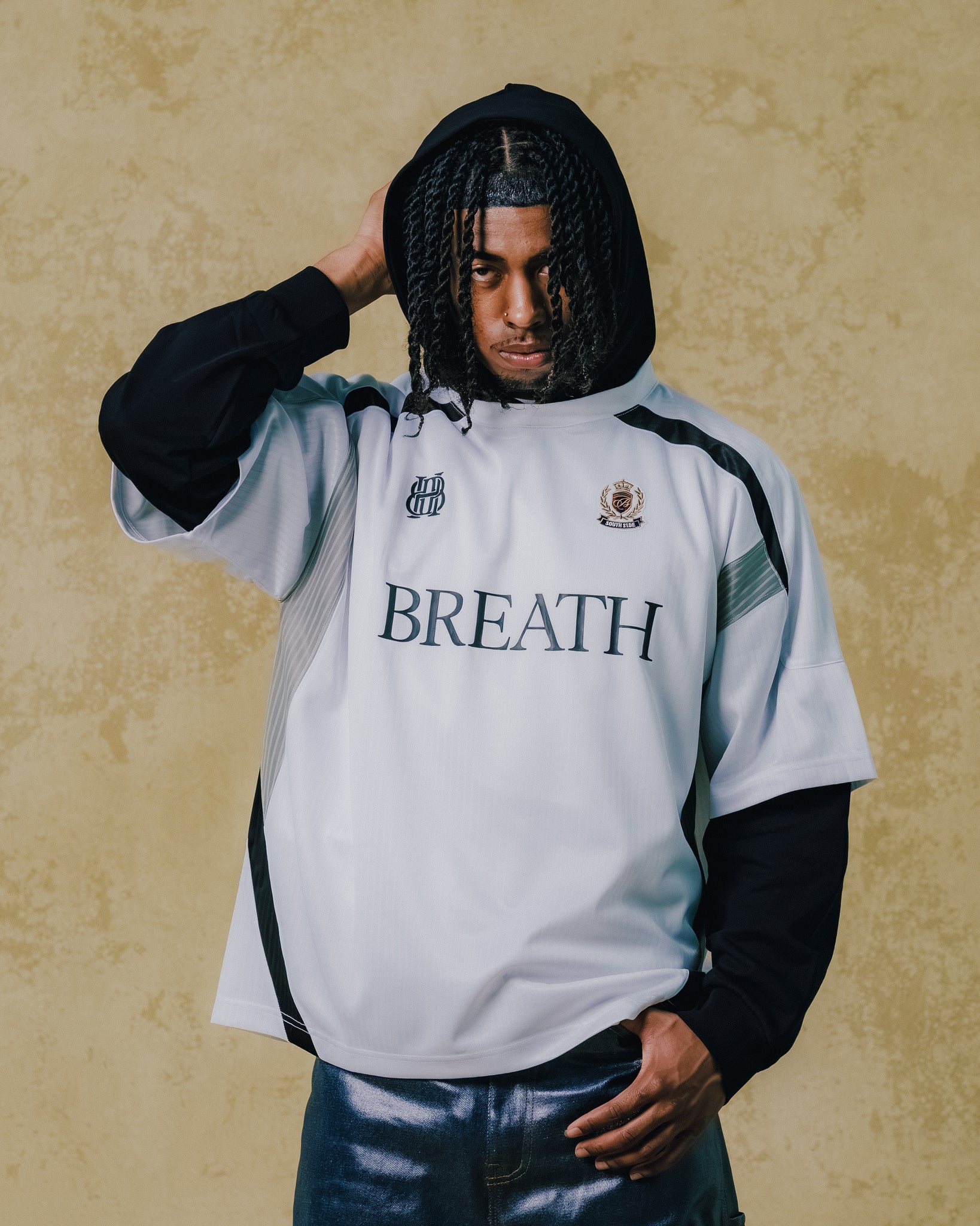 トップス BREATH BADHOP RACING LOGO JERSEY / BLACK BREATH BADHOP RACING LOGO JERSEY / BLACK BREATH LOGO - WHITE