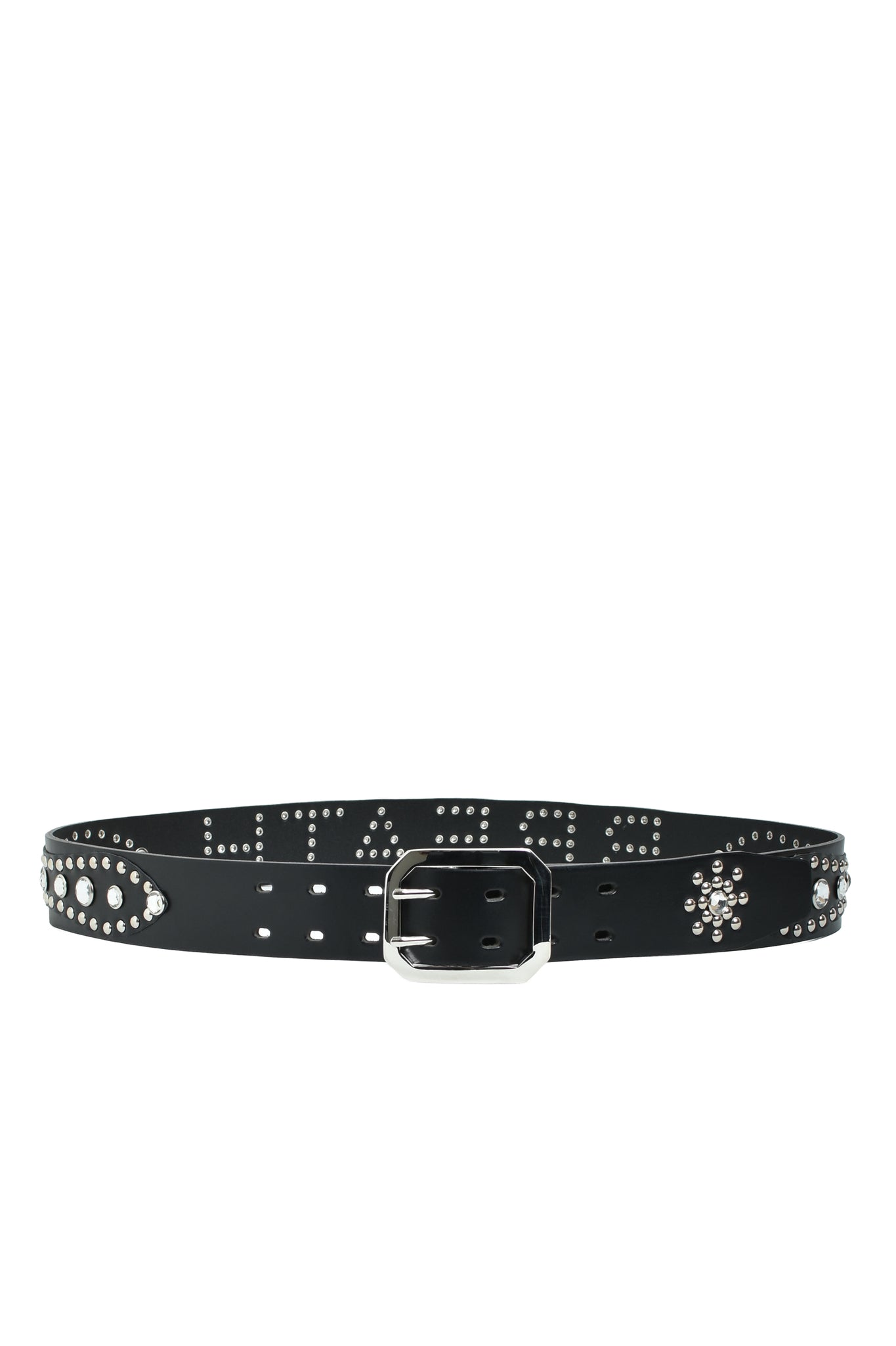 STUDS LOGO BELT / BLACK x BLACK