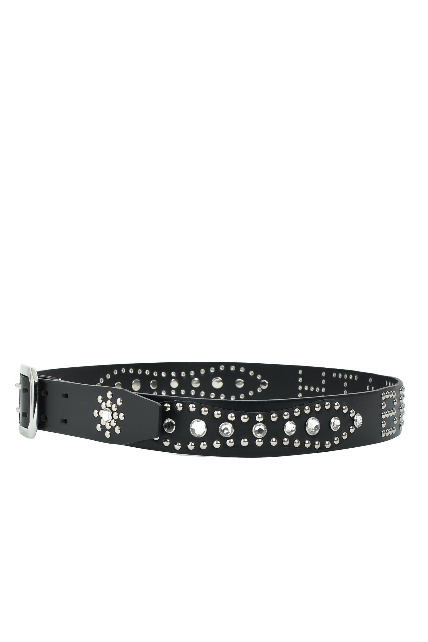STUDS LOGO BELT / BLACK x BLACK