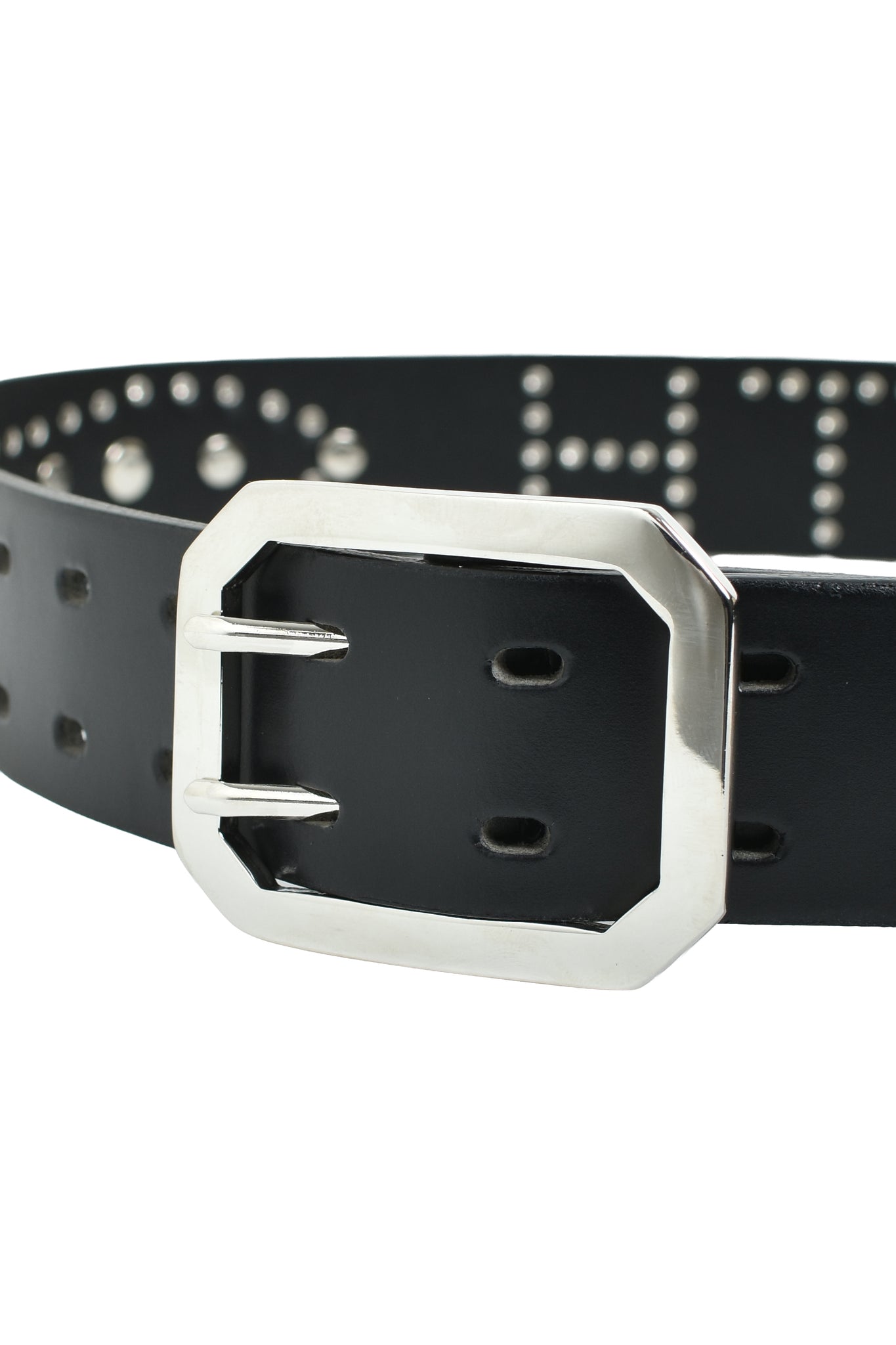 STUDS LOGO BELT / BLACK x BLACK