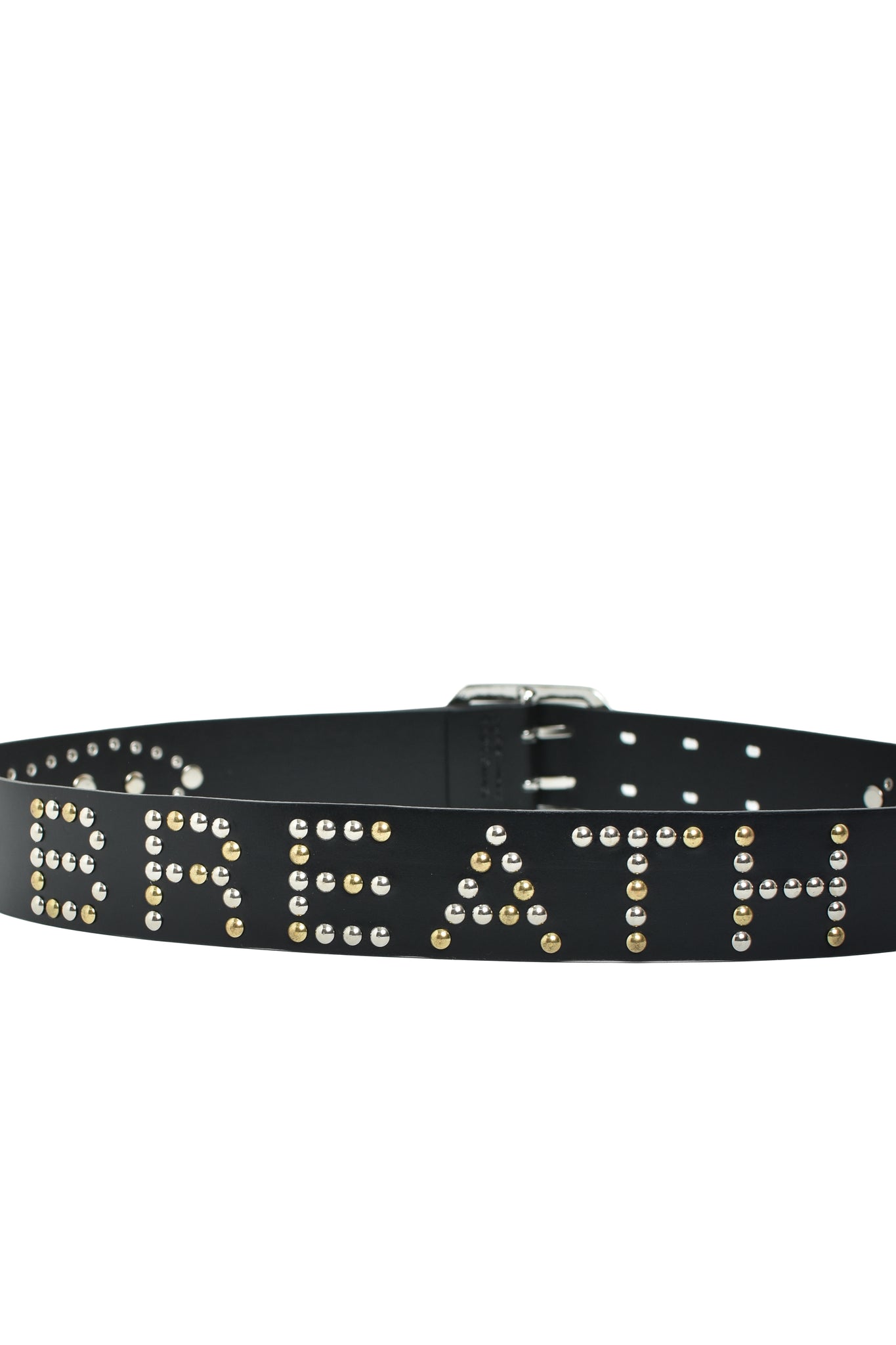 STUDS LOGO BELT / BLACK x MULTI