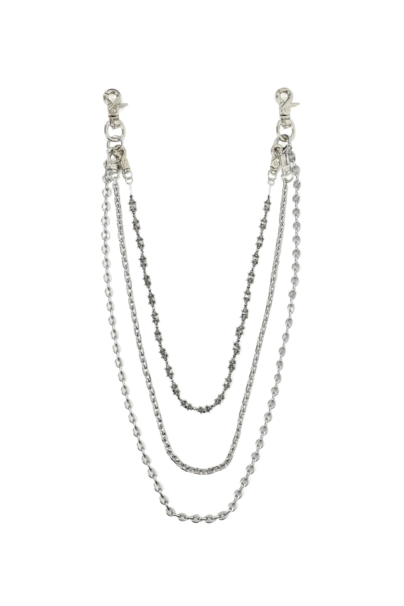 BH TRIPLE WALLET CHAIN / SILVER