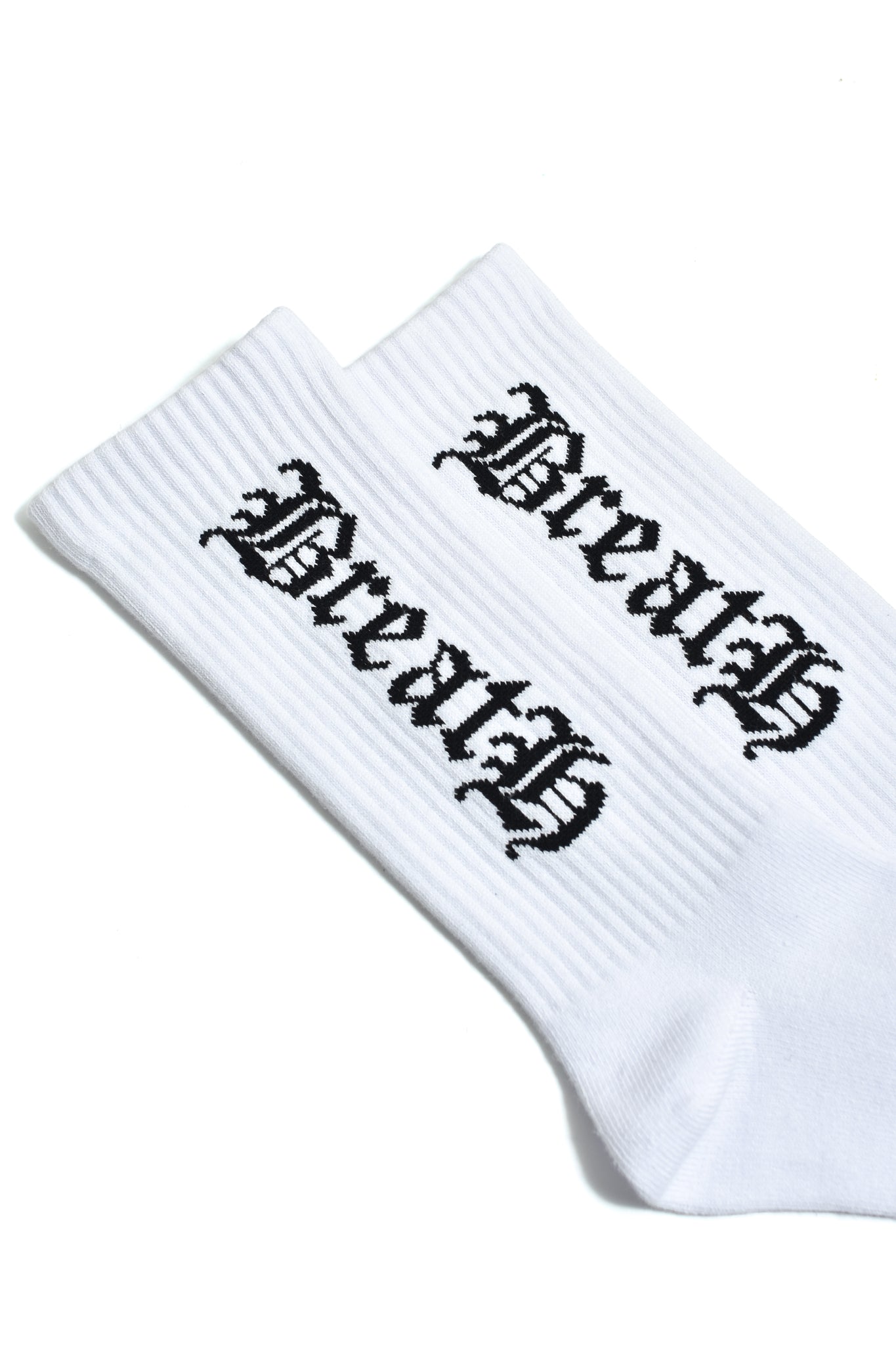 25SSM OLD ENGLISH LOGO SOCKS 2PACK / BLK&WHT