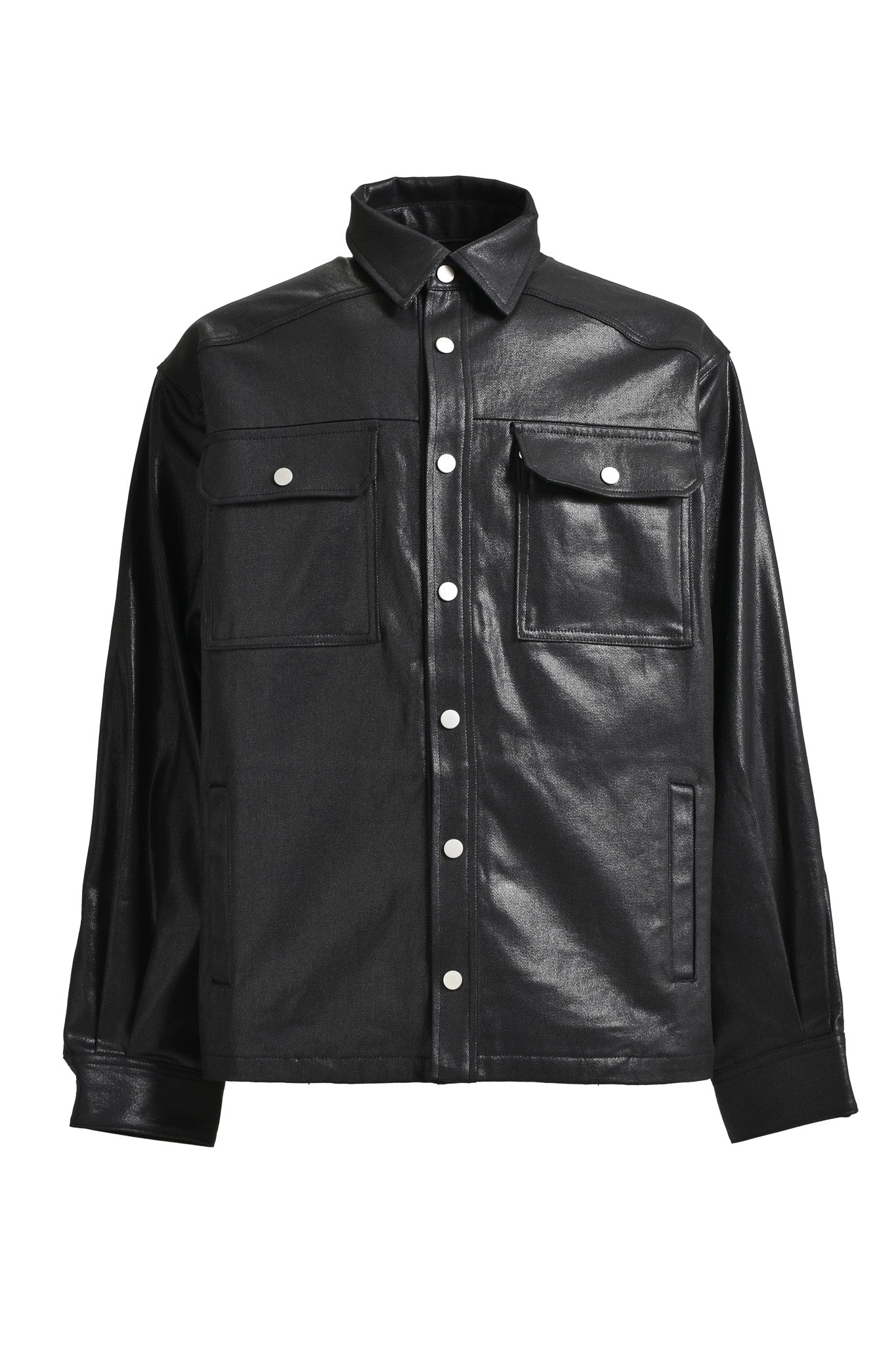 COATING SHIRT JACKET / BLACK