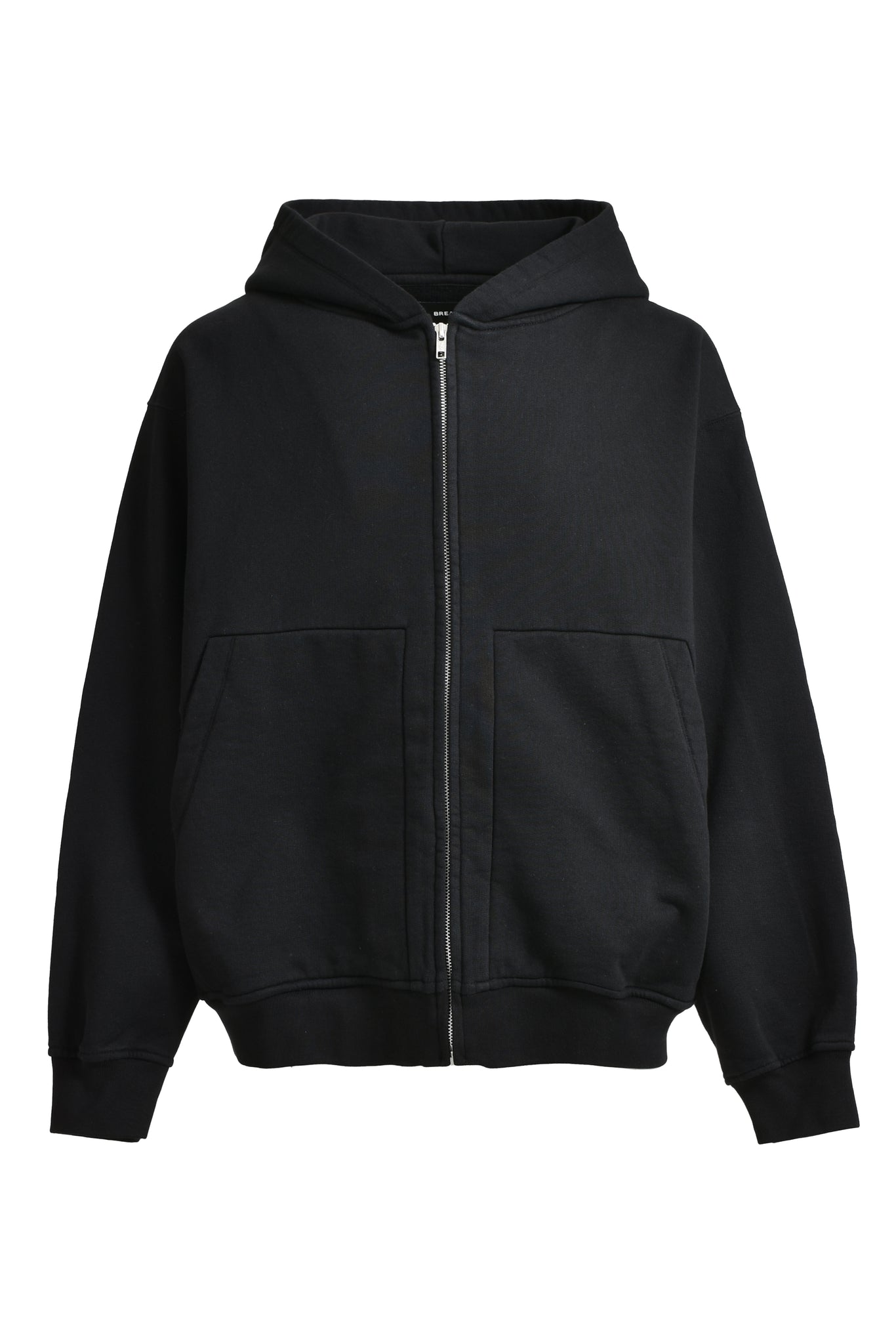 NEWRICH WIDE ZIP UP HOODIE / BLACK