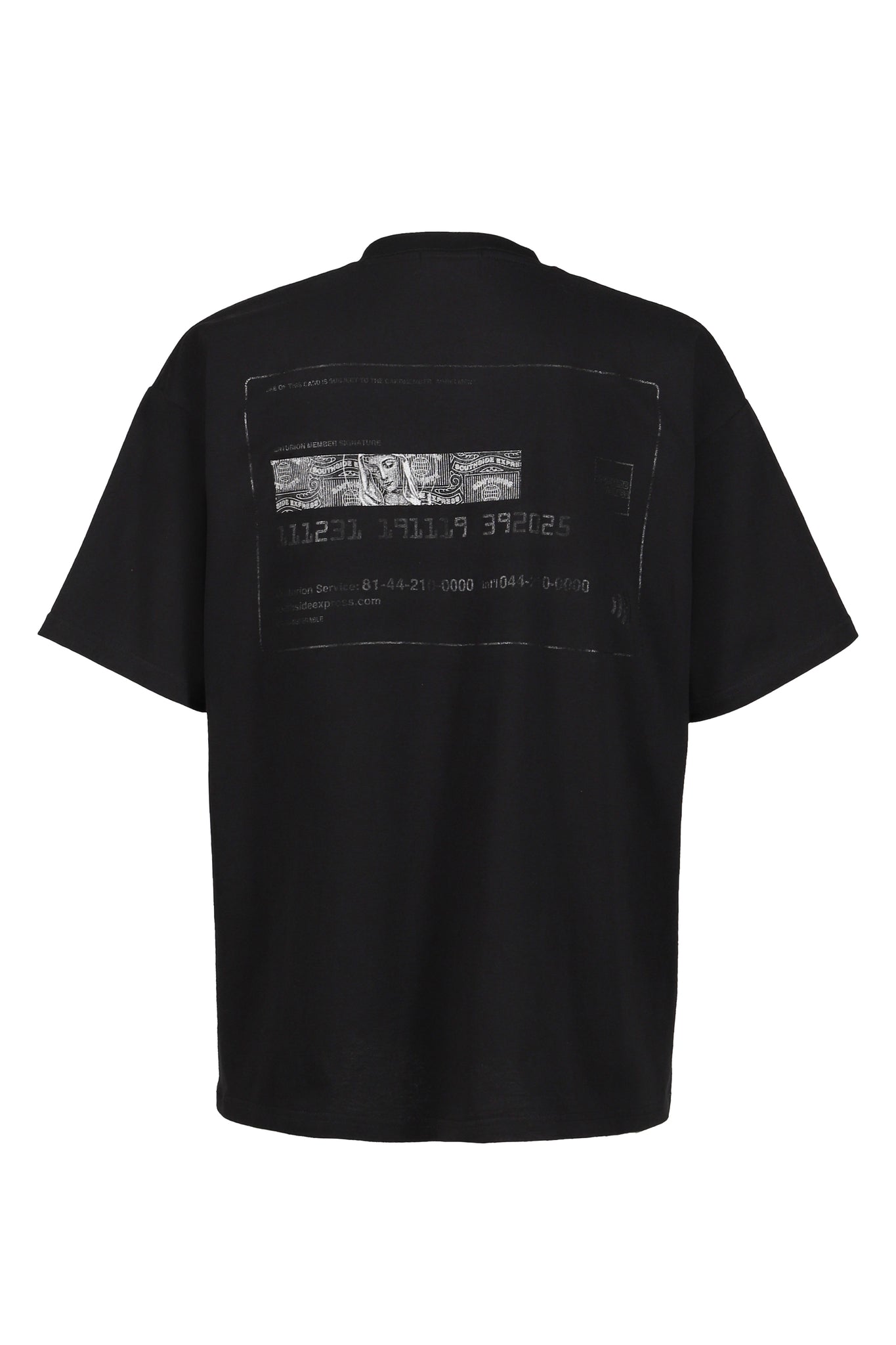 BLACK CARD TEE / BLACK – BREATH - Material：Cotton 100%Model Size 