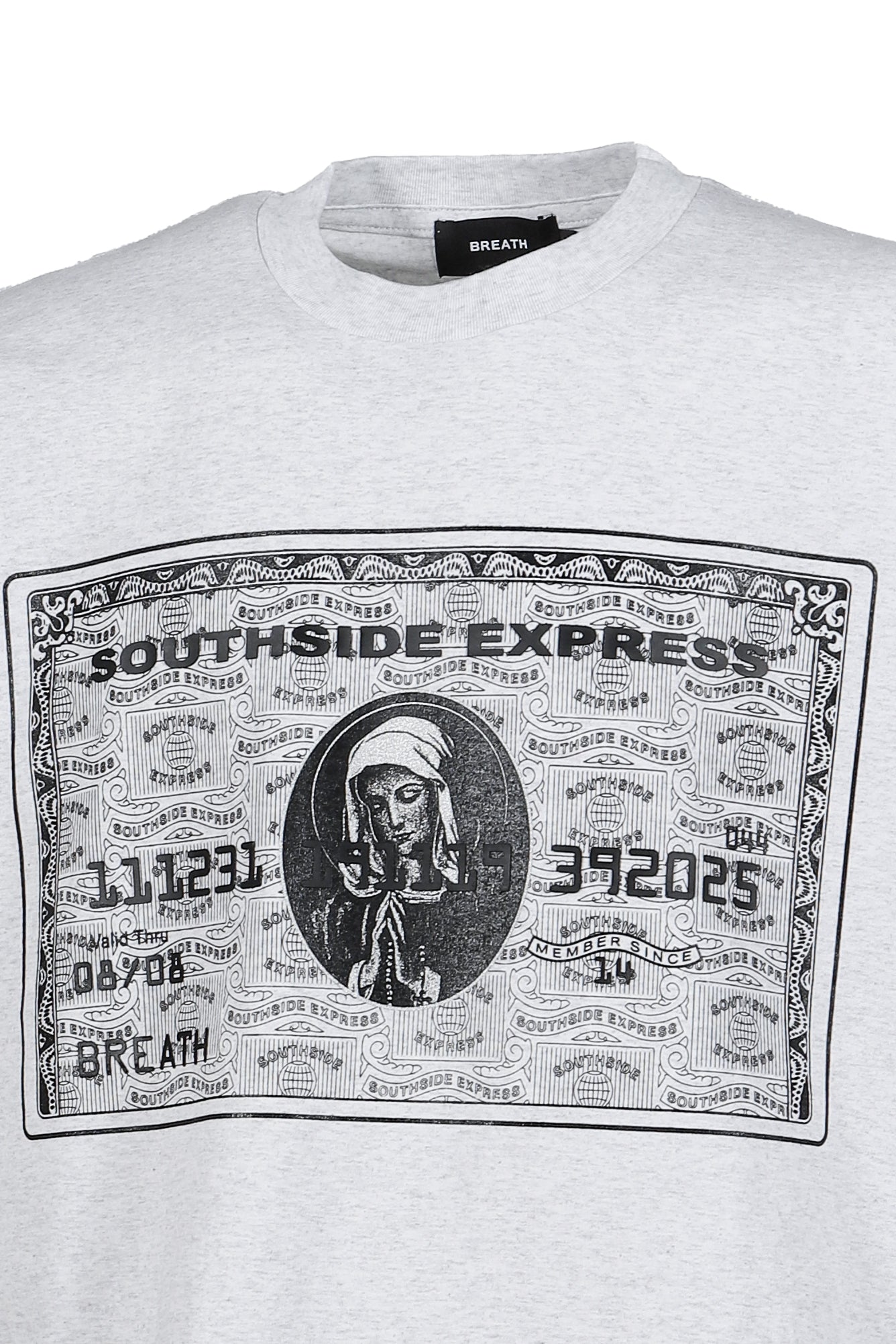 BLACK CARD TEE / HEATHER – BREATH - Material：Cotton 100%Model