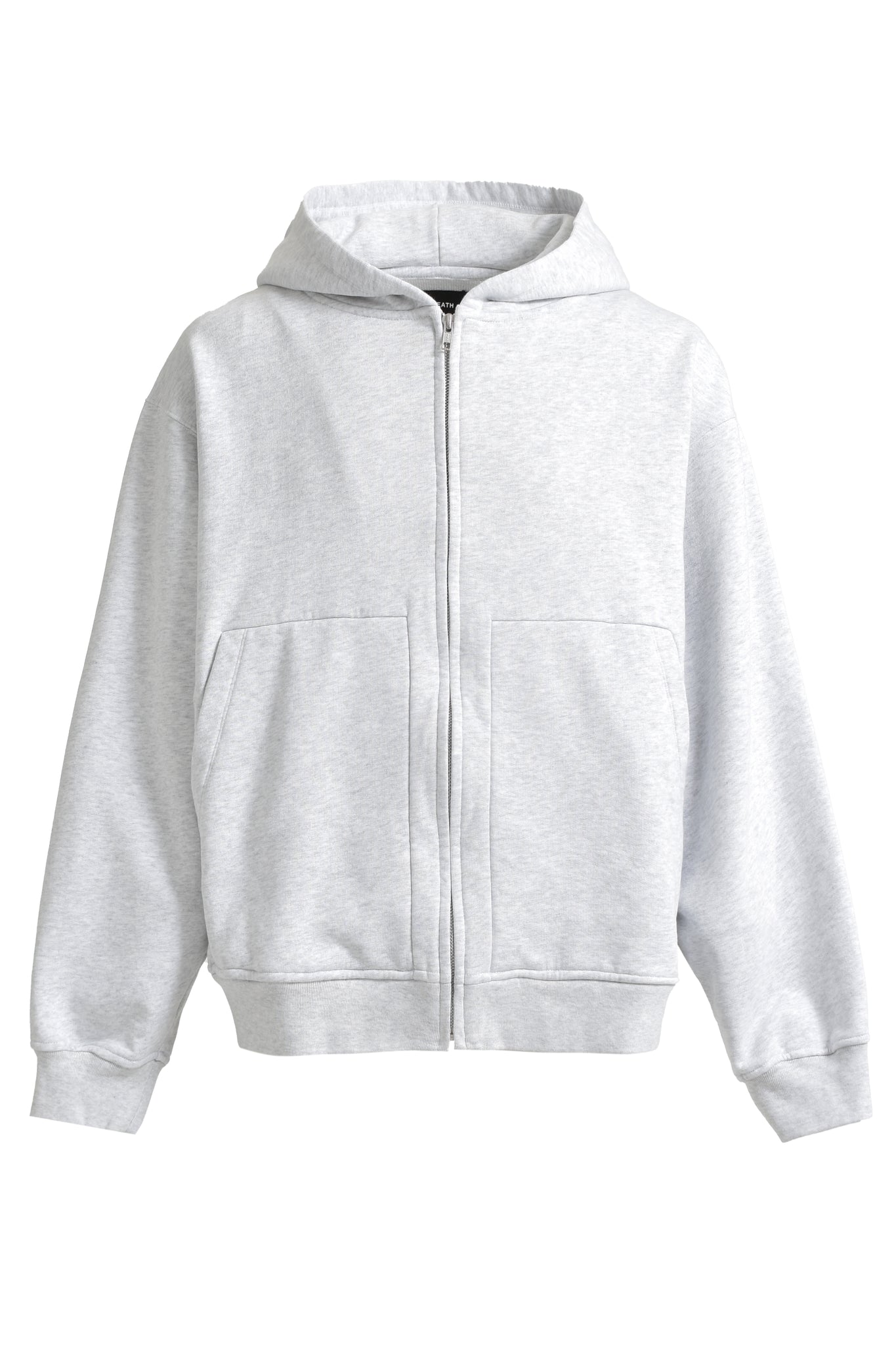 NEWRICH WIDE ZIP UP HOODIE / ICE GREY