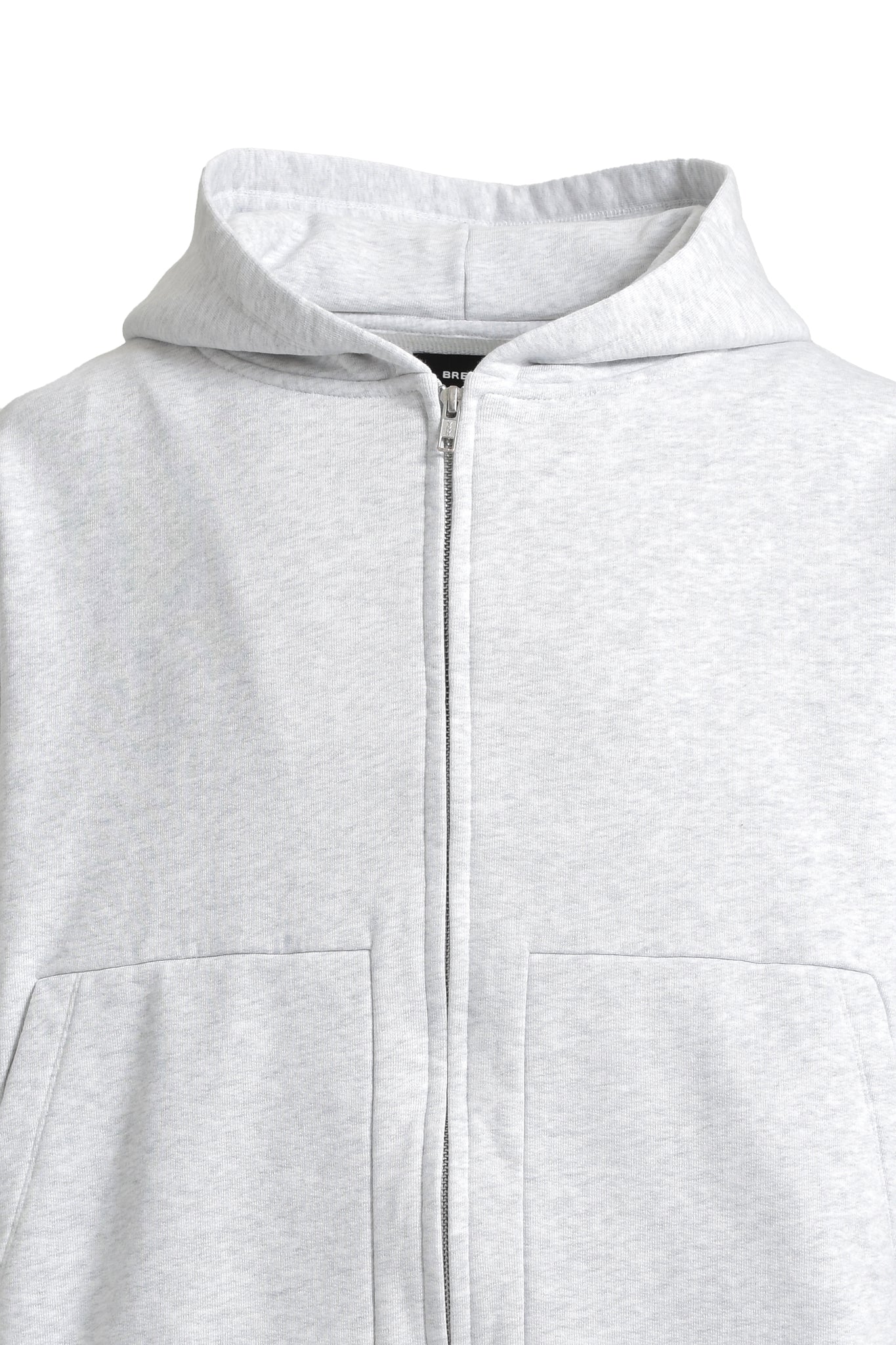 NEWRICH WIDE ZIP UP HOODIE / ICE GREY