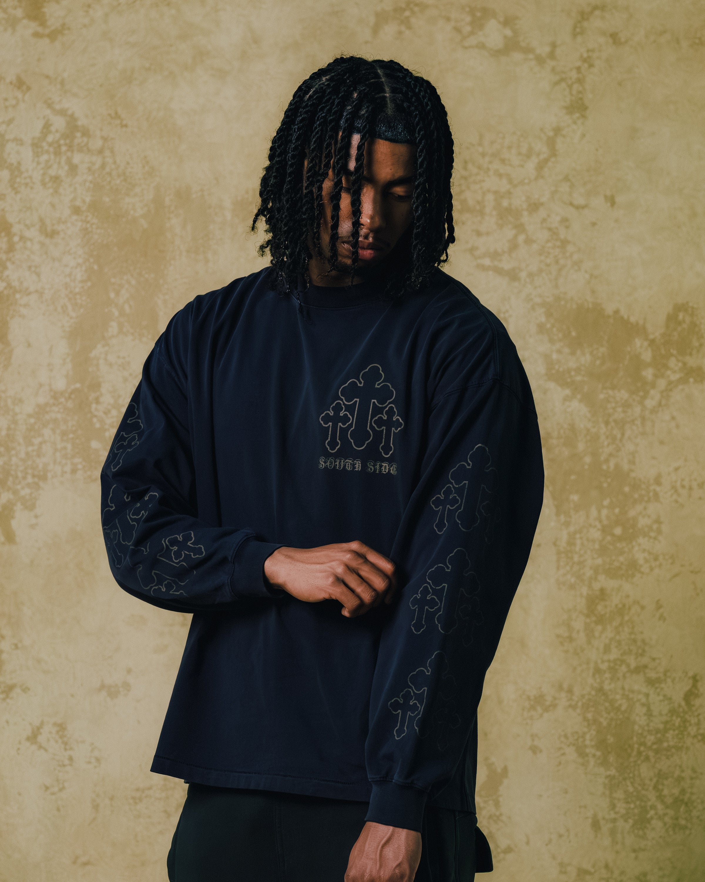 CROSS MARIA LS TEE / BLACK ｜BREATH ブレス - BAD HOPプロデュースの