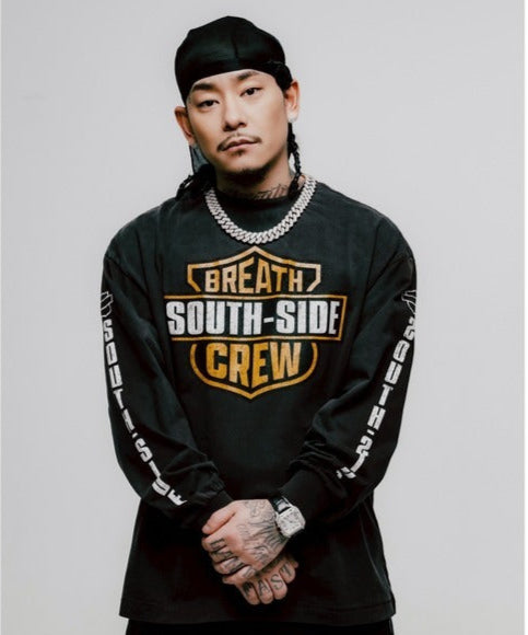 SOUTH SIDE MOTOR LS TEE / BLACK