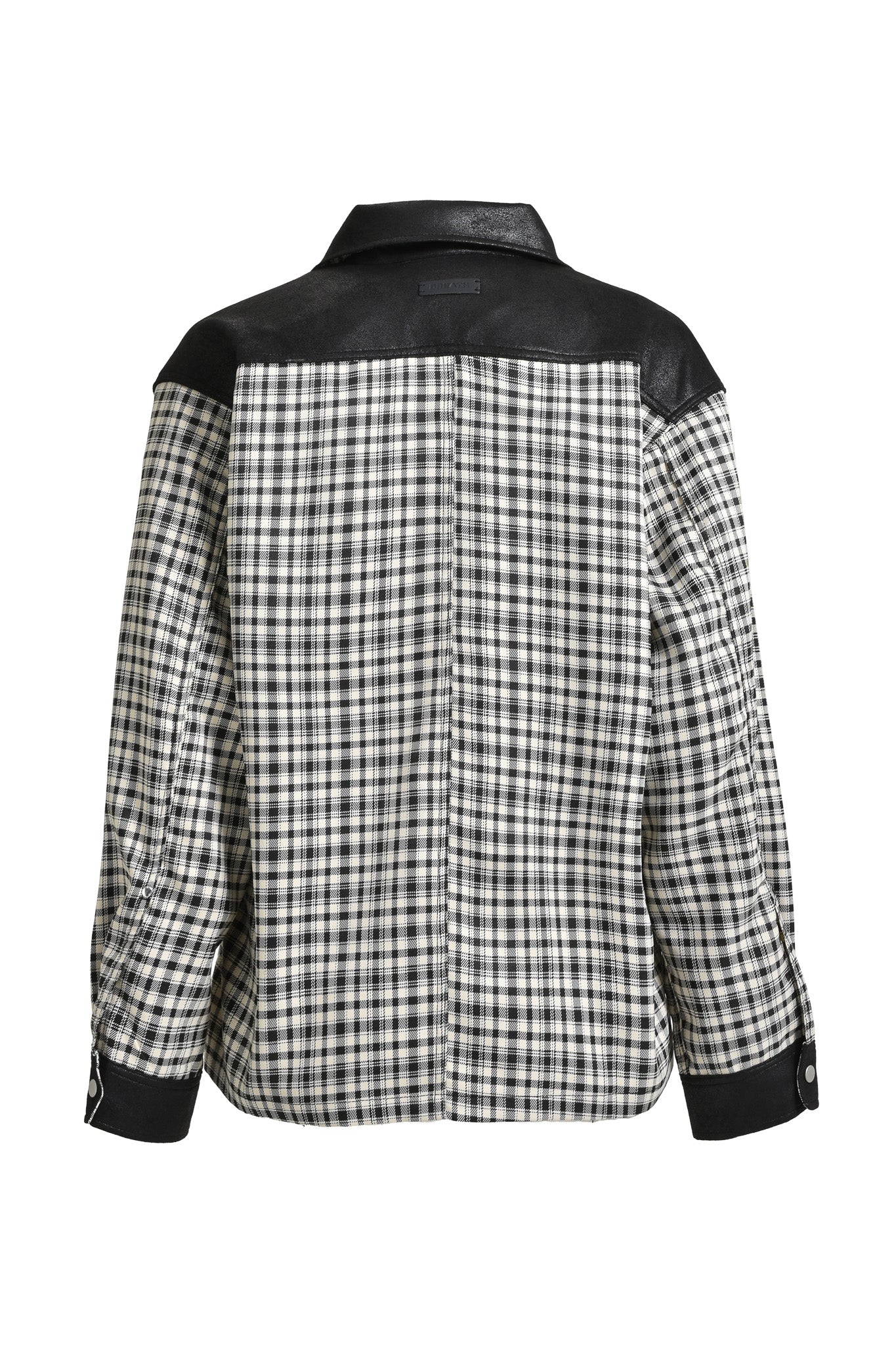 NEWRICH CHECK SHIRT JACKET / BLACK WHITE