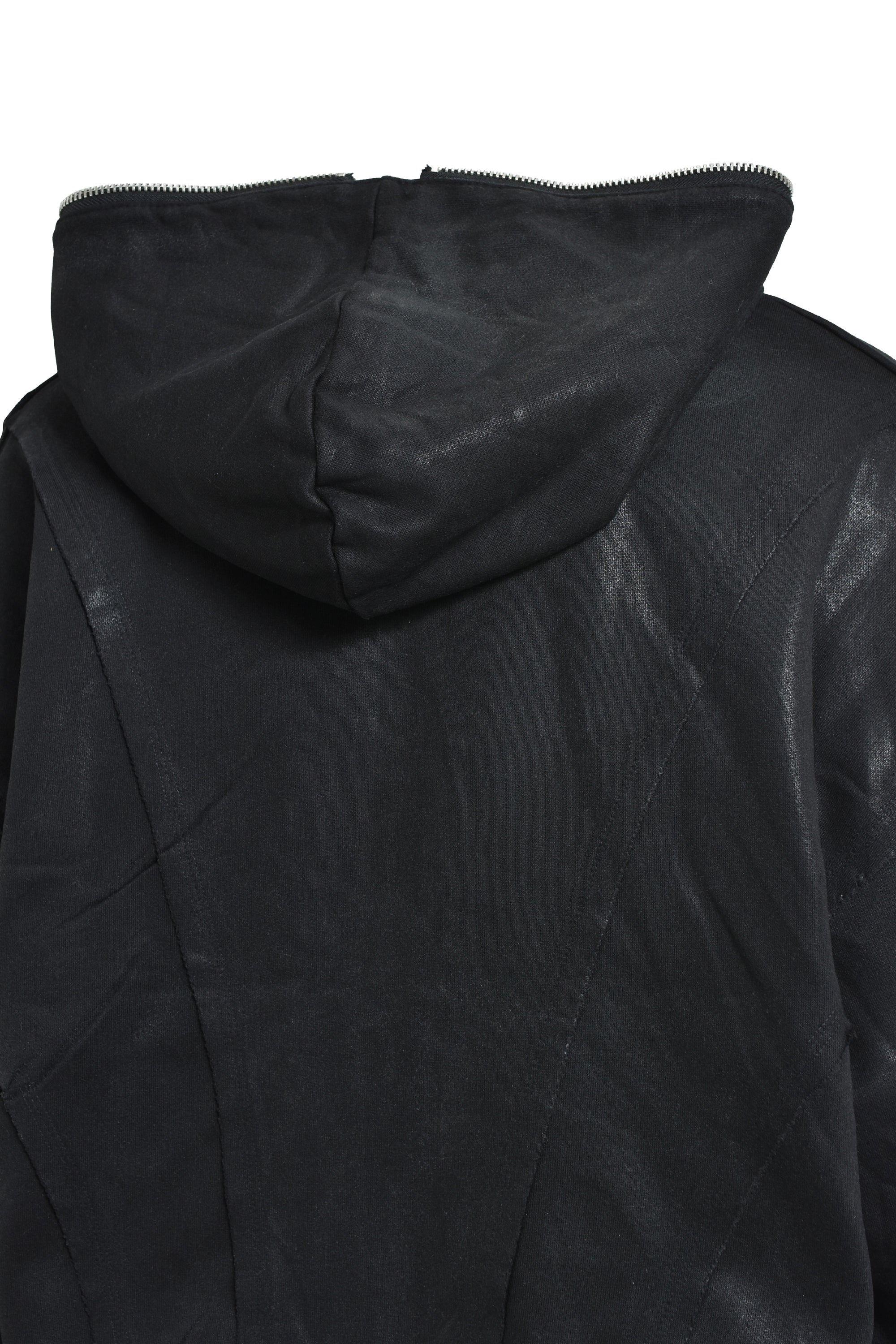 COATING ZIP UP HOODIE / BLACK – BREATH - サイズ 着丈 身幅 肩幅