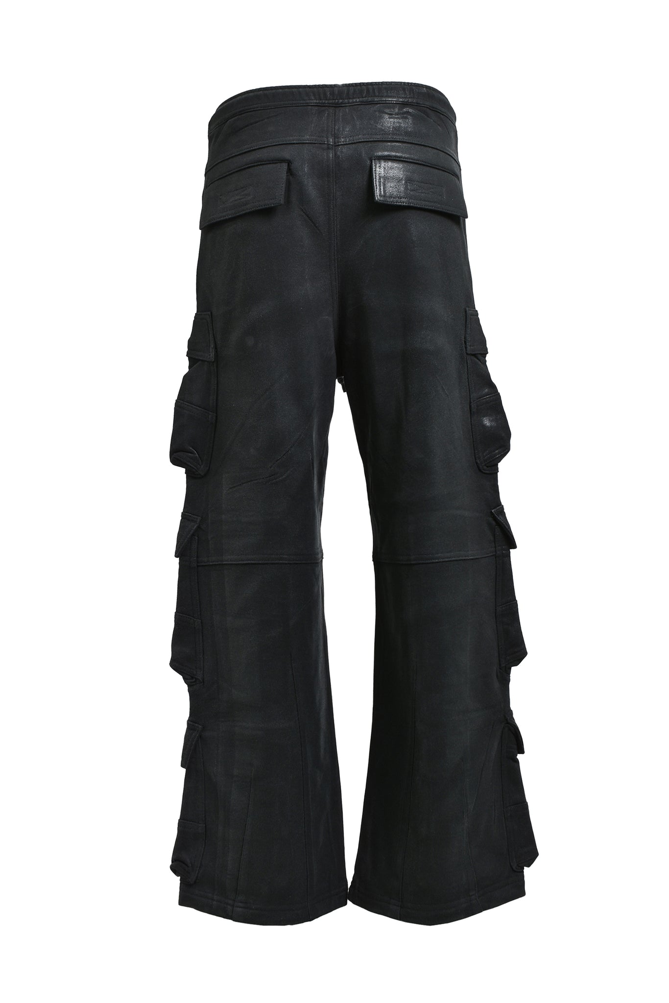 COATING TRIPLE CARGO PANTS / BLACK