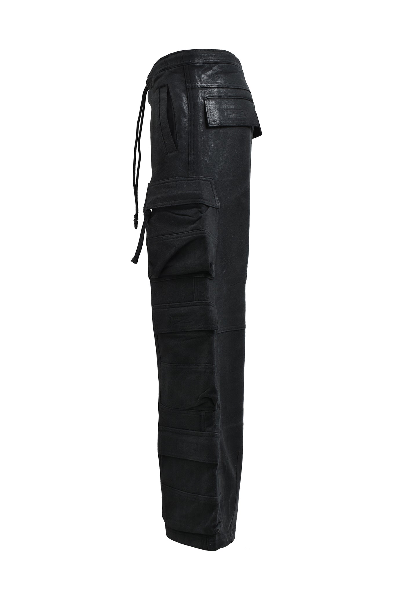 COATING TRIPLE CARGO PANTS / BLACK
