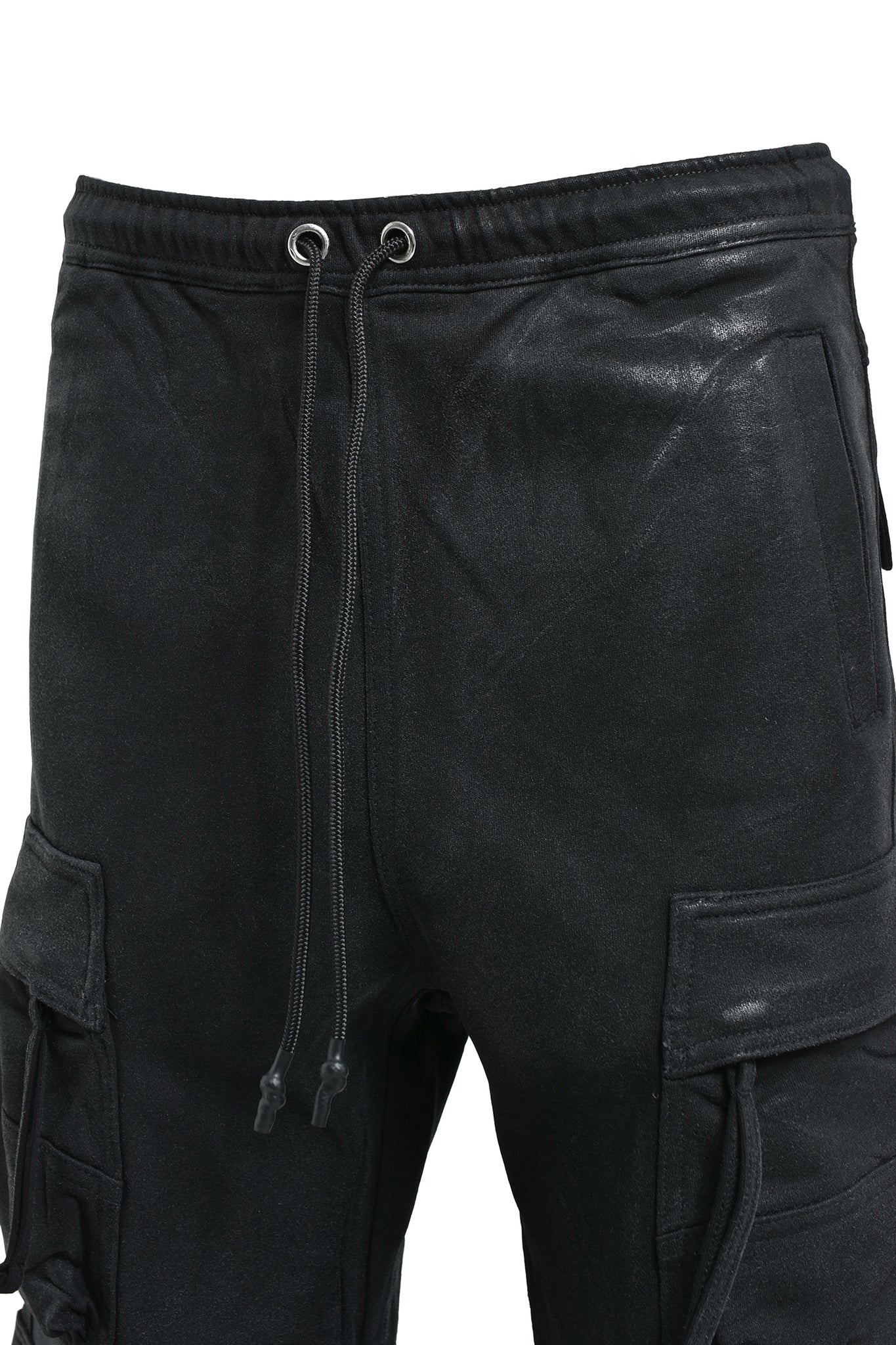 COATING TRIPLE CARGO PANTS / BLACK