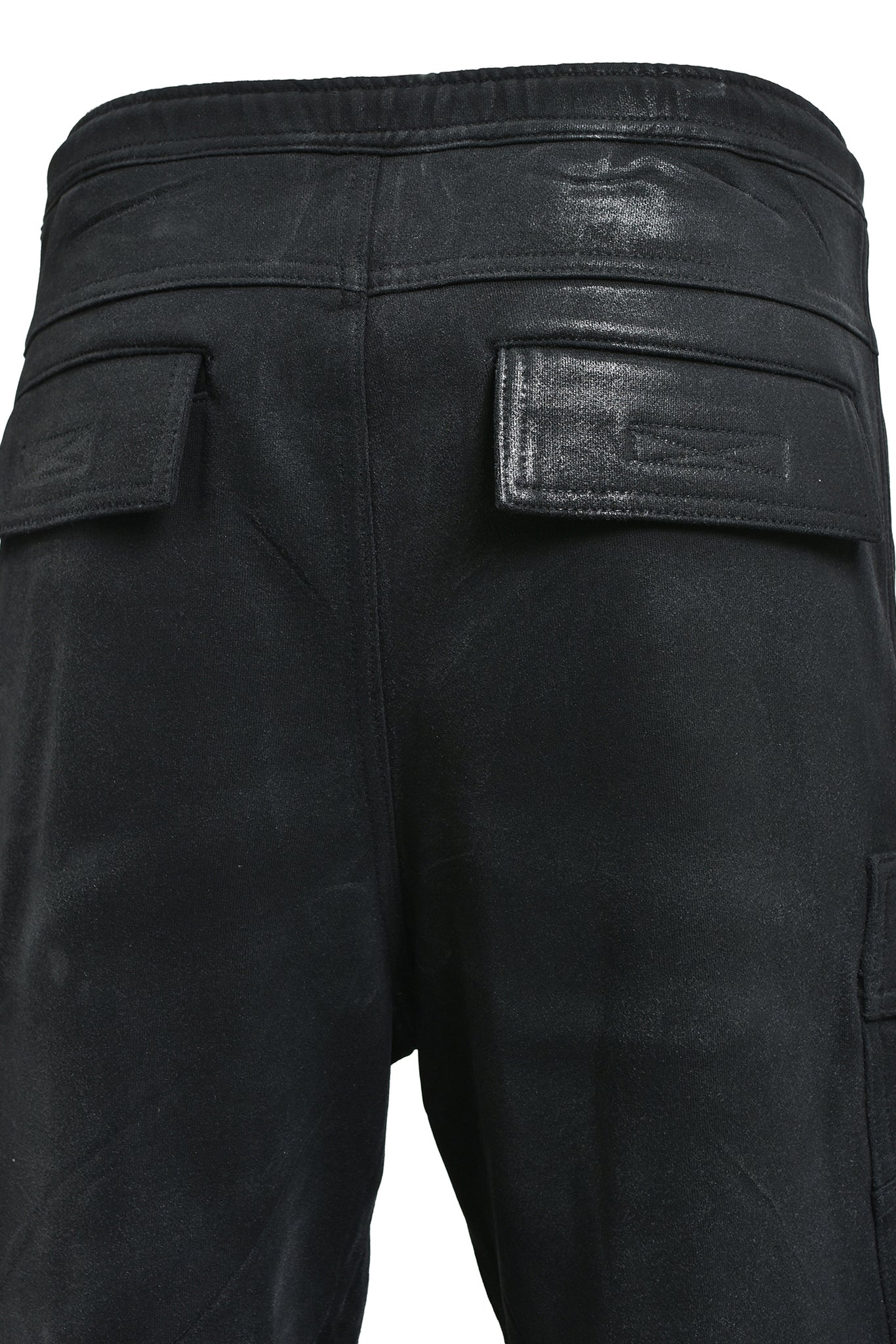 COATING TRIPLE CARGO PANTS / BLACK