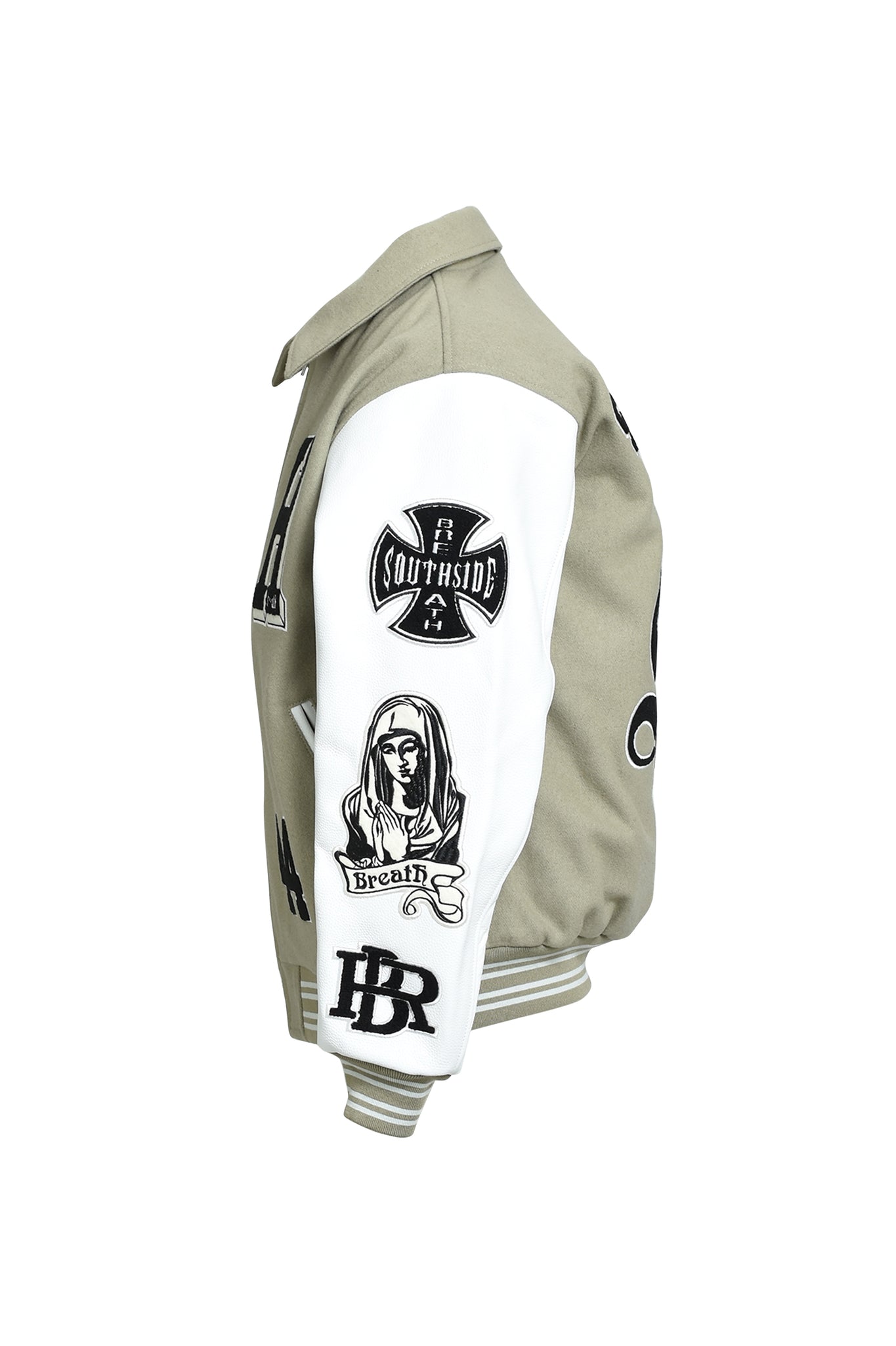 BH PATCH STADIUM JACKET / BEIGE