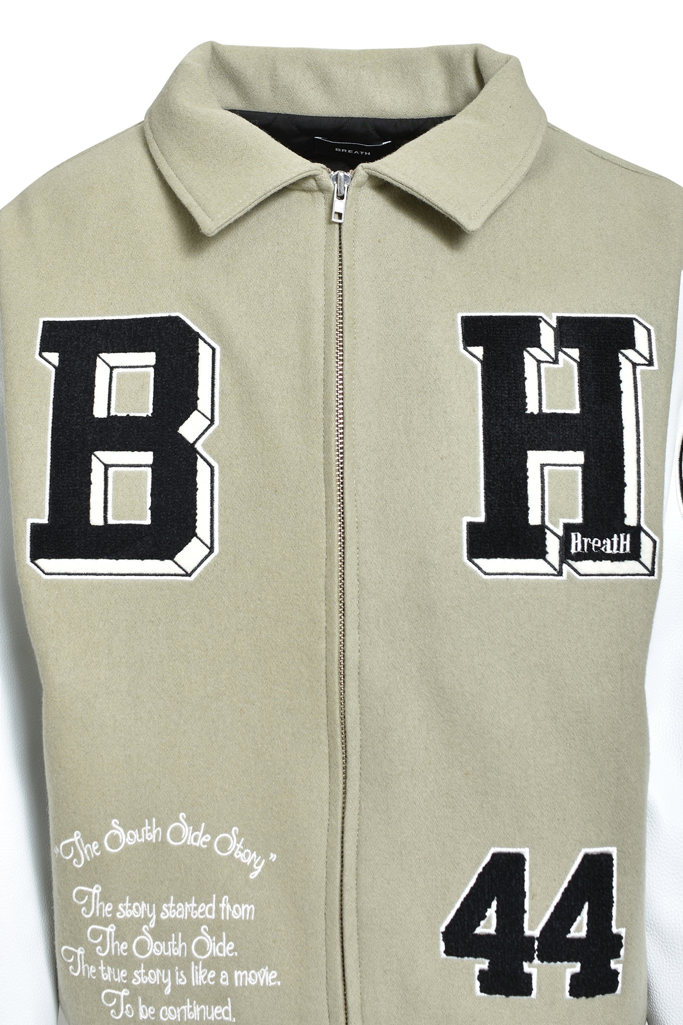 BH PATCH STADIUM JACKET / BEIGE