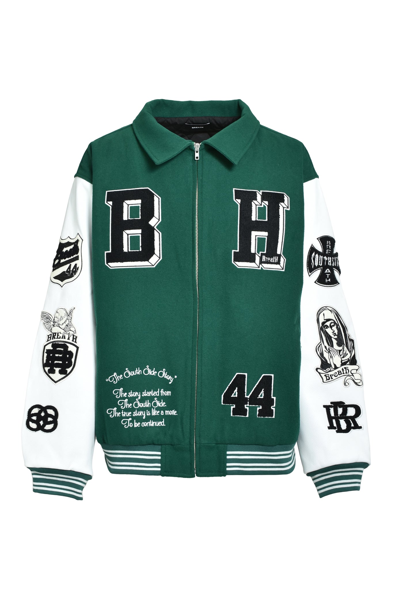 BH PATCH STADIUM JACKET / GREEN