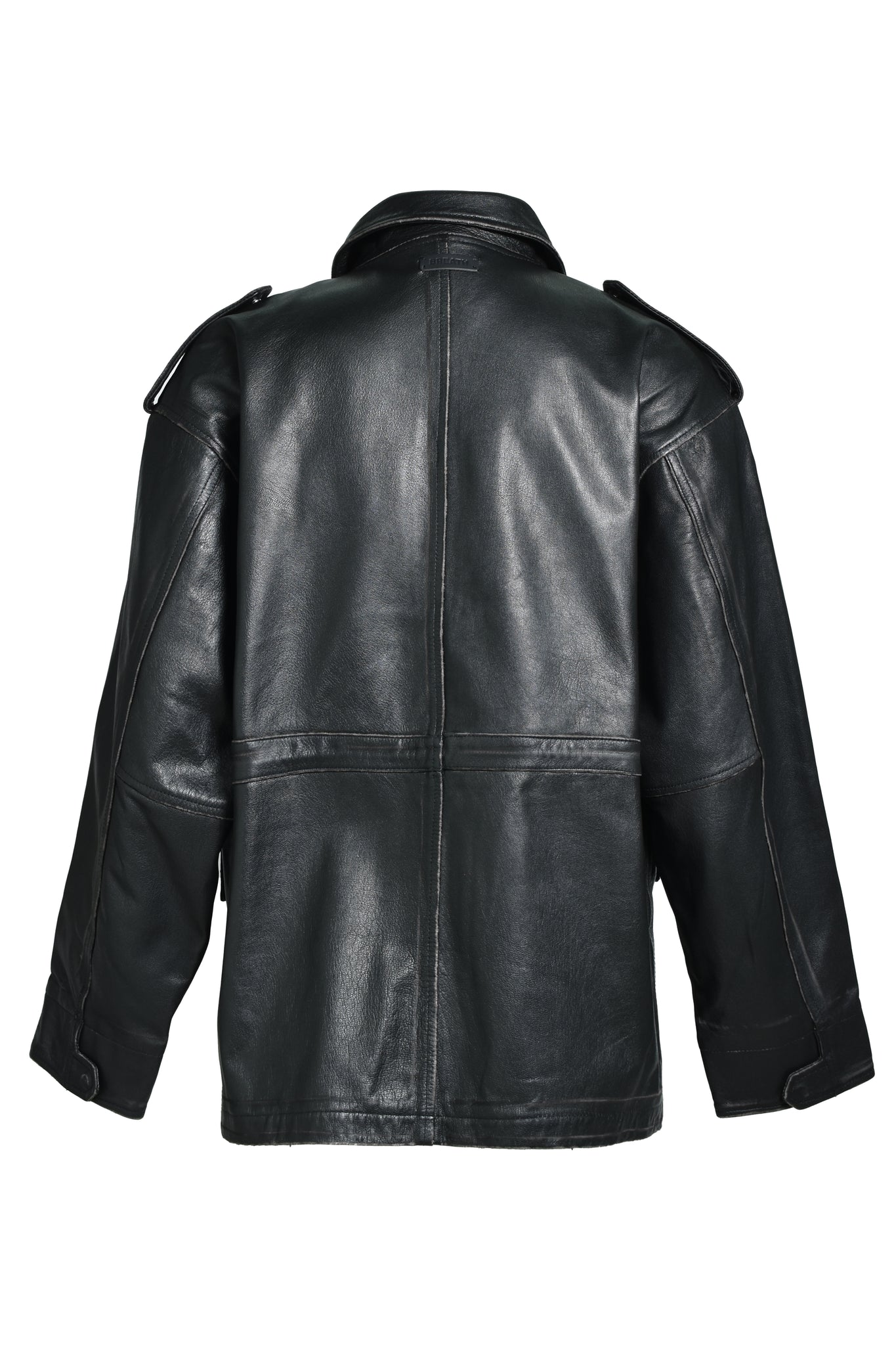 WASH LEATHER M-65 JACKET / BLACK