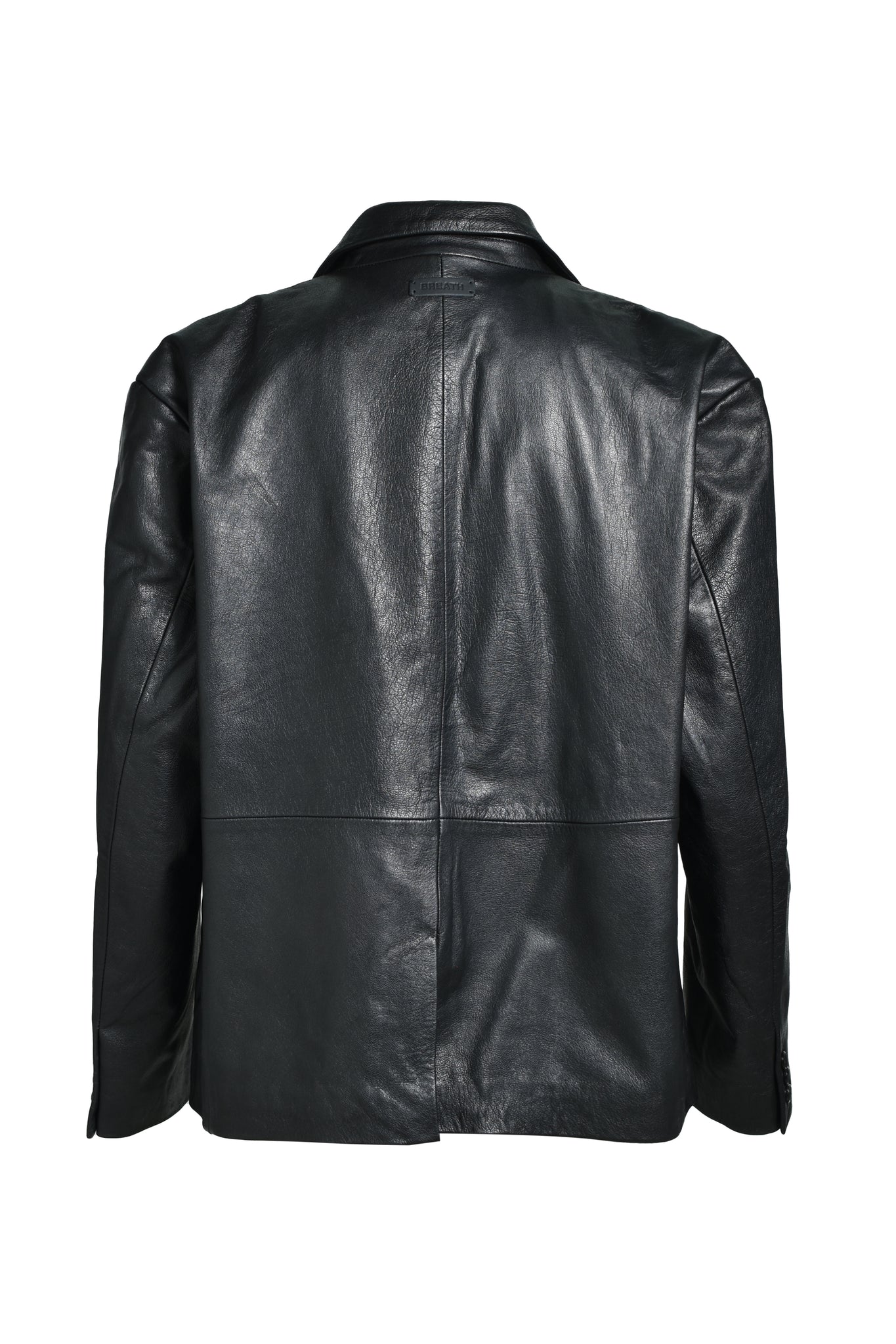 LEATHER TAILORED JACKET / BLACK