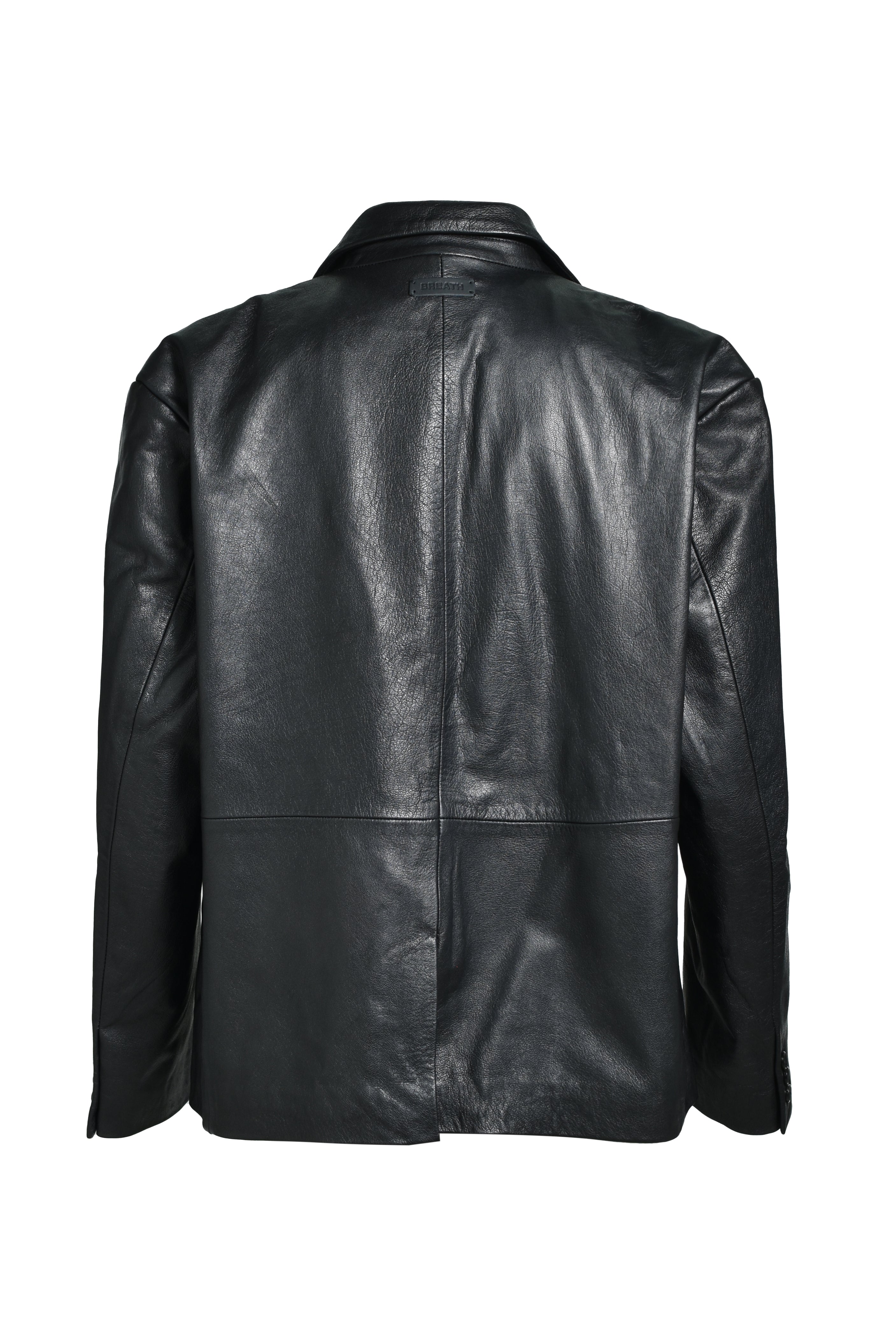 LEATHER TAILORED JACKET / BLACK – BREATH - サイズ 着丈 身幅 肩幅