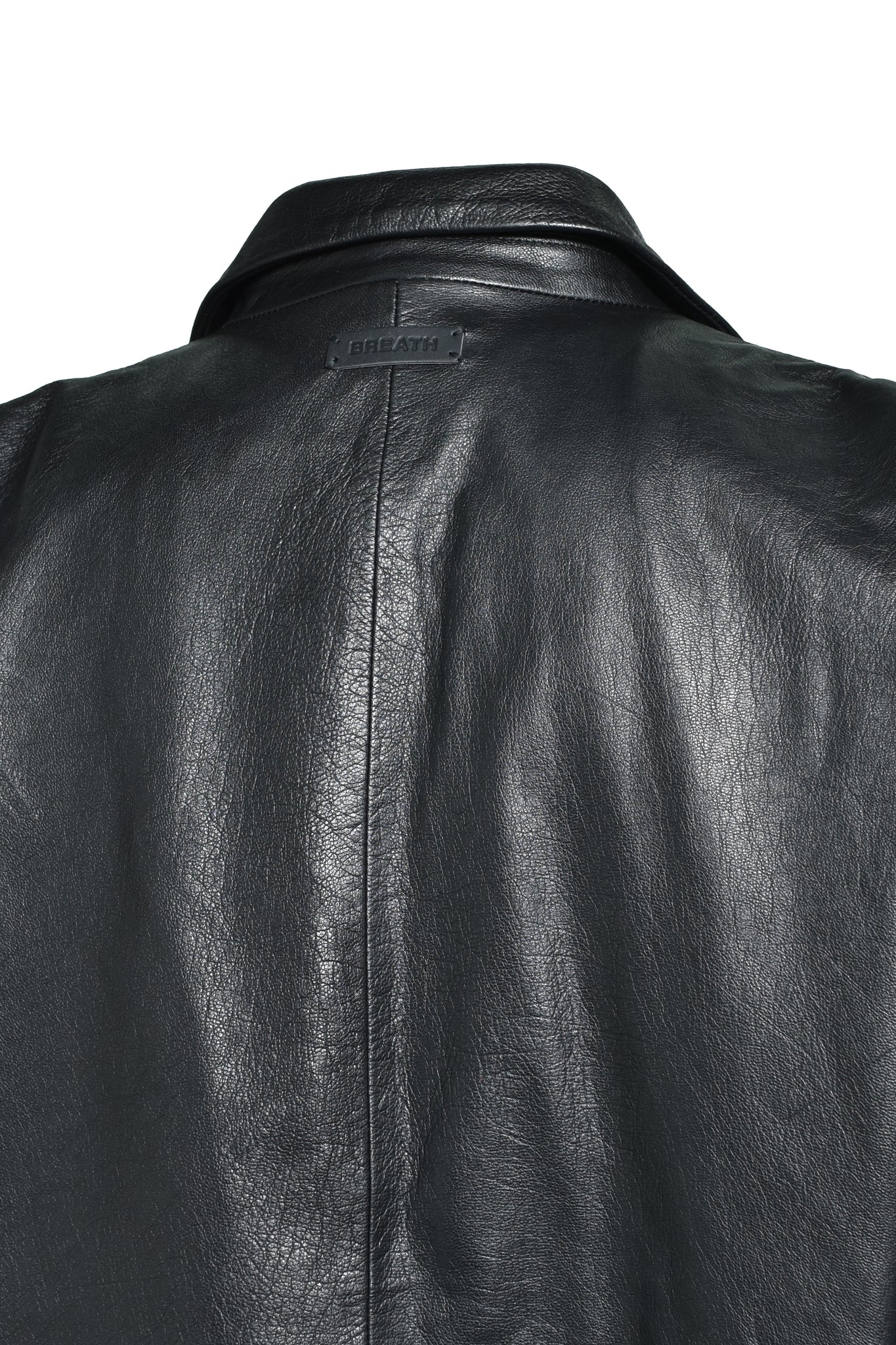 LEATHER TAILORED JACKET / BLACK