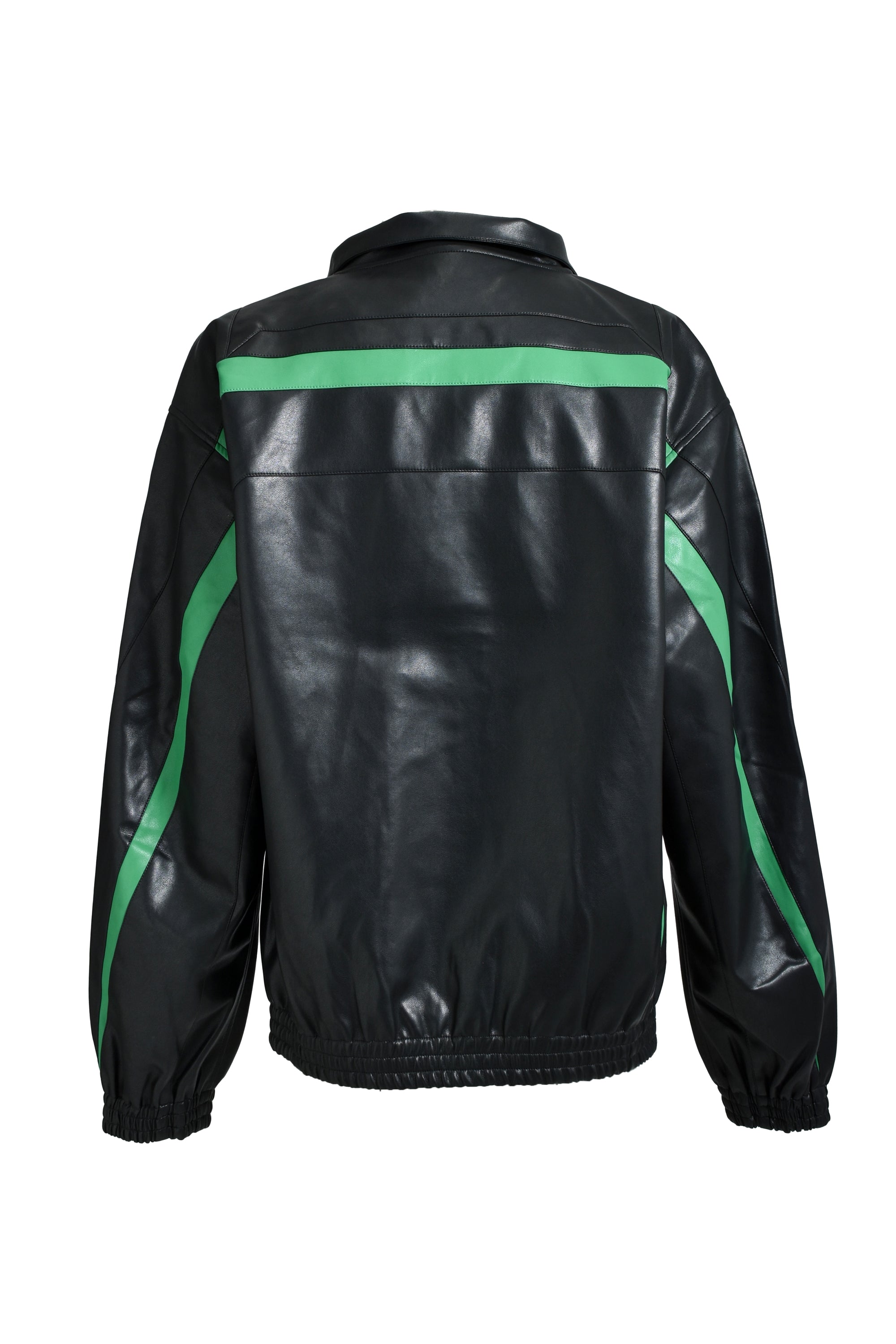 FAUX LEATHER LAMBO TRACK JACKET / BLACK – BREATH - サイズ 着丈