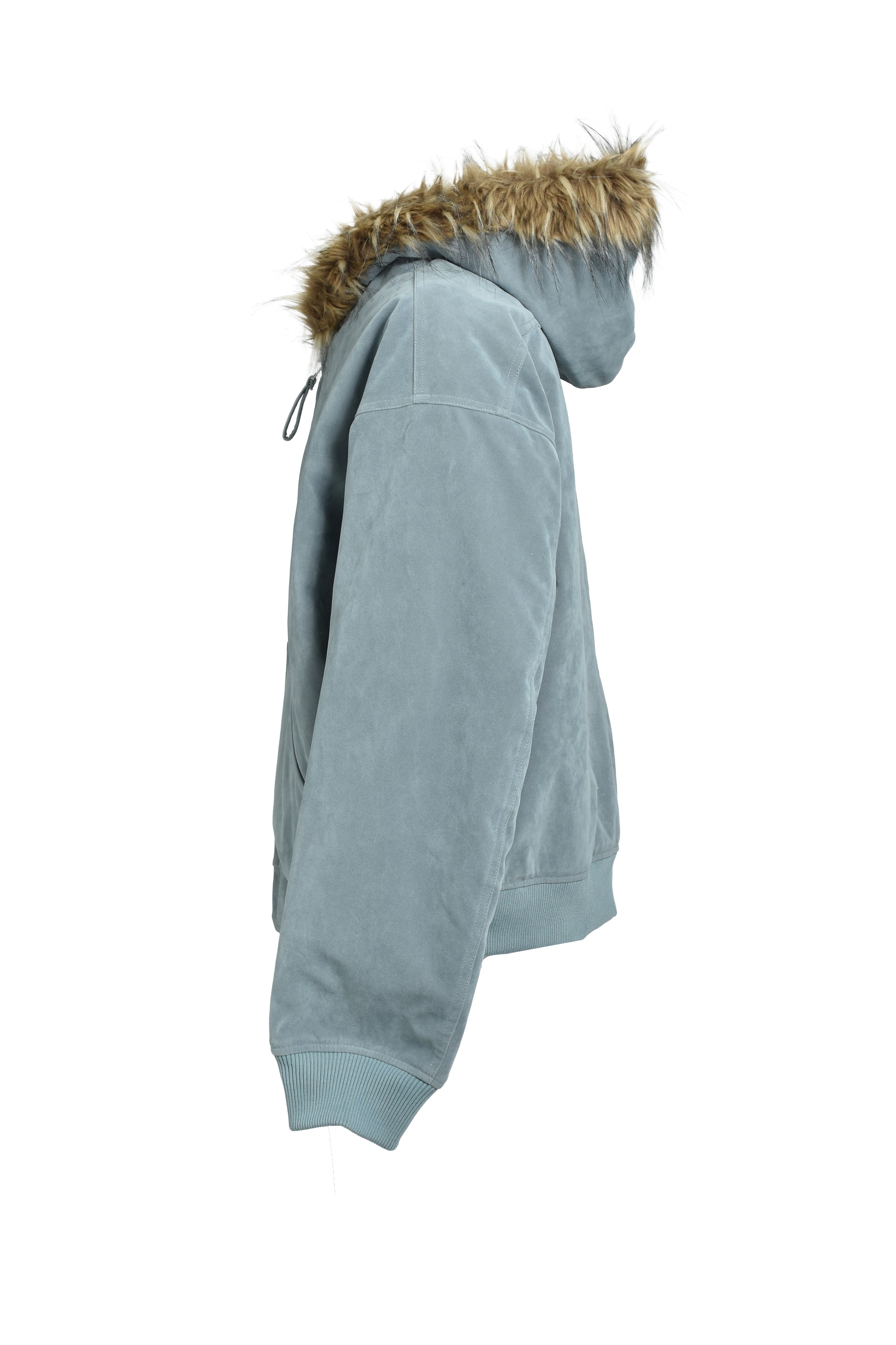 FAUX LEATHER FUR HOODED JACKET / ICE – BREATH - サイズ 着丈 身幅