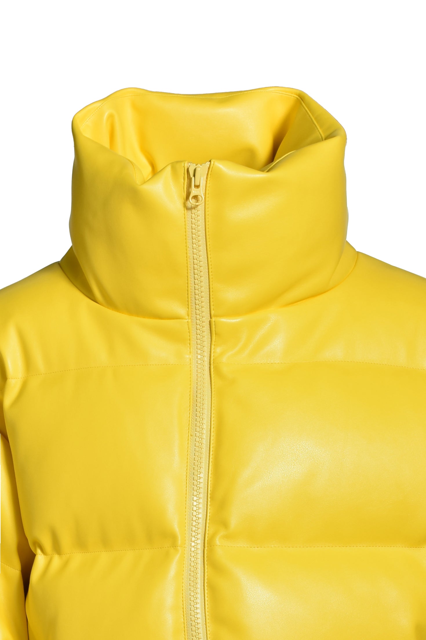 FAUX LEATHER DOWN JACKET / YELLOW｜BREATH ブレス - BAD HOP