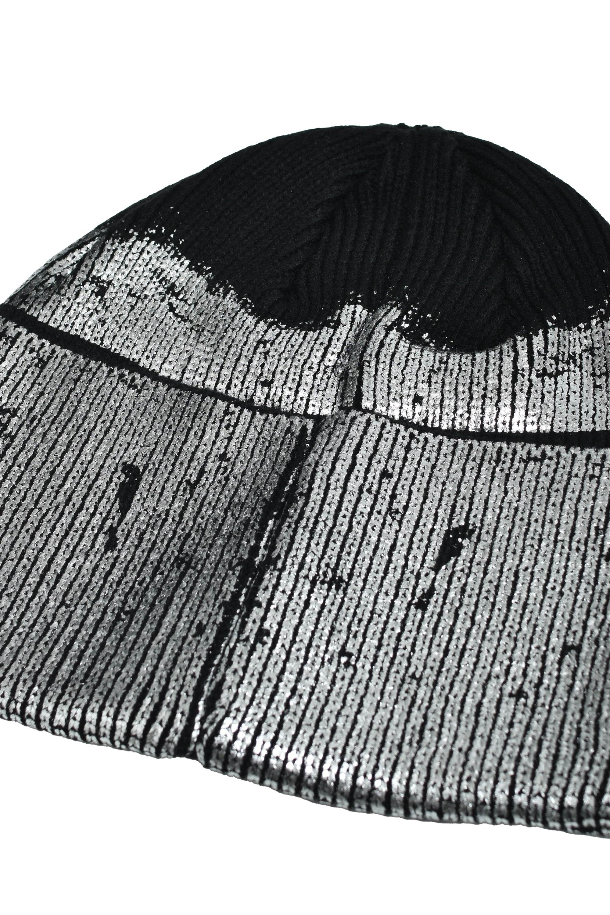 FOIL PRINT KNIT CAP / BLACK – BREATH - サイズ 頭周り(cm) OS 58-62