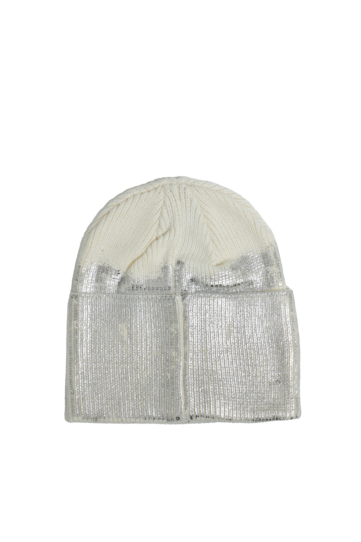 FOIL PRINT KNIT CAP / WHITE
