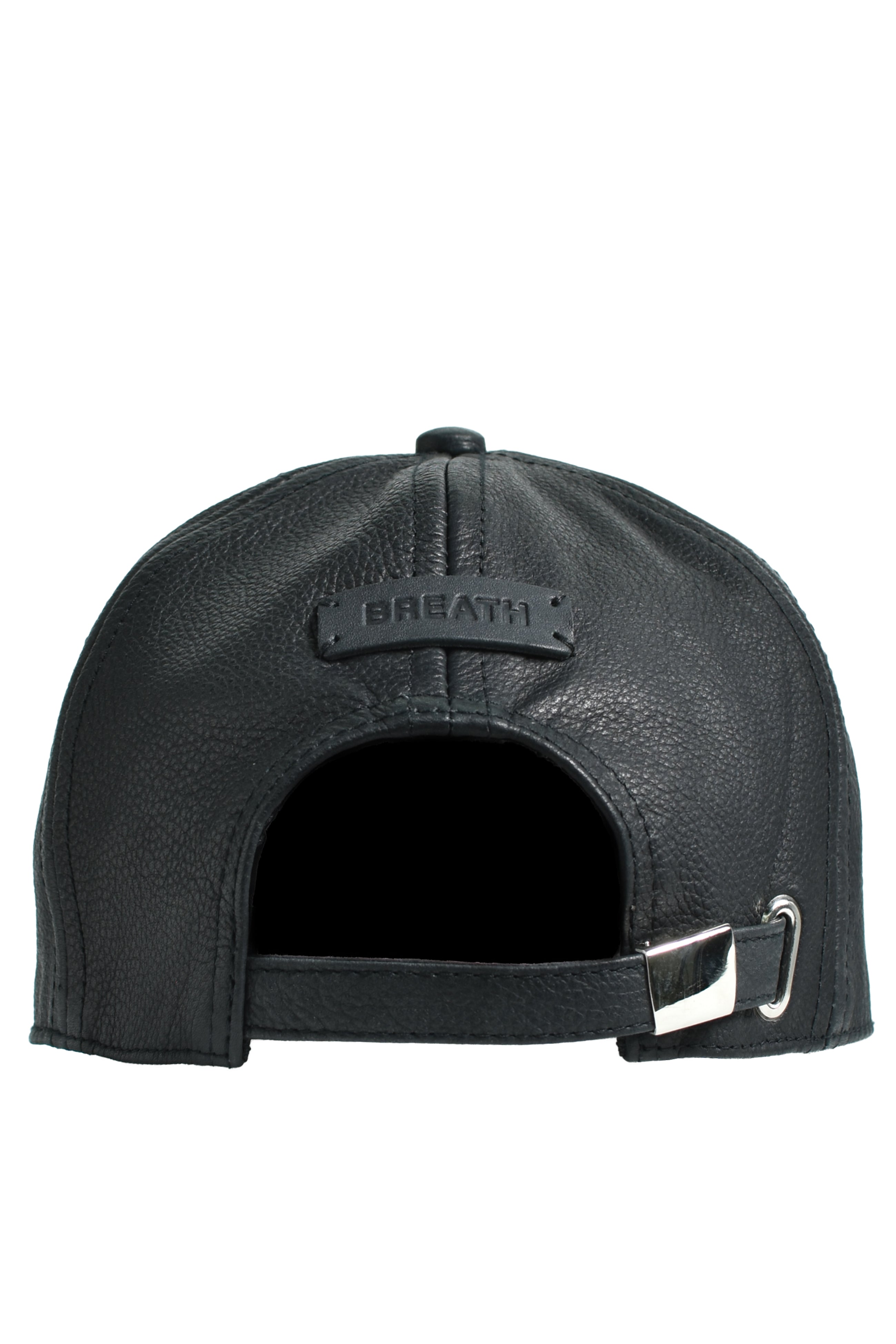 EMBOSS LEATHER CAP / BLACK – BREATH - サイズ 頭周り(cm) OS 58-62