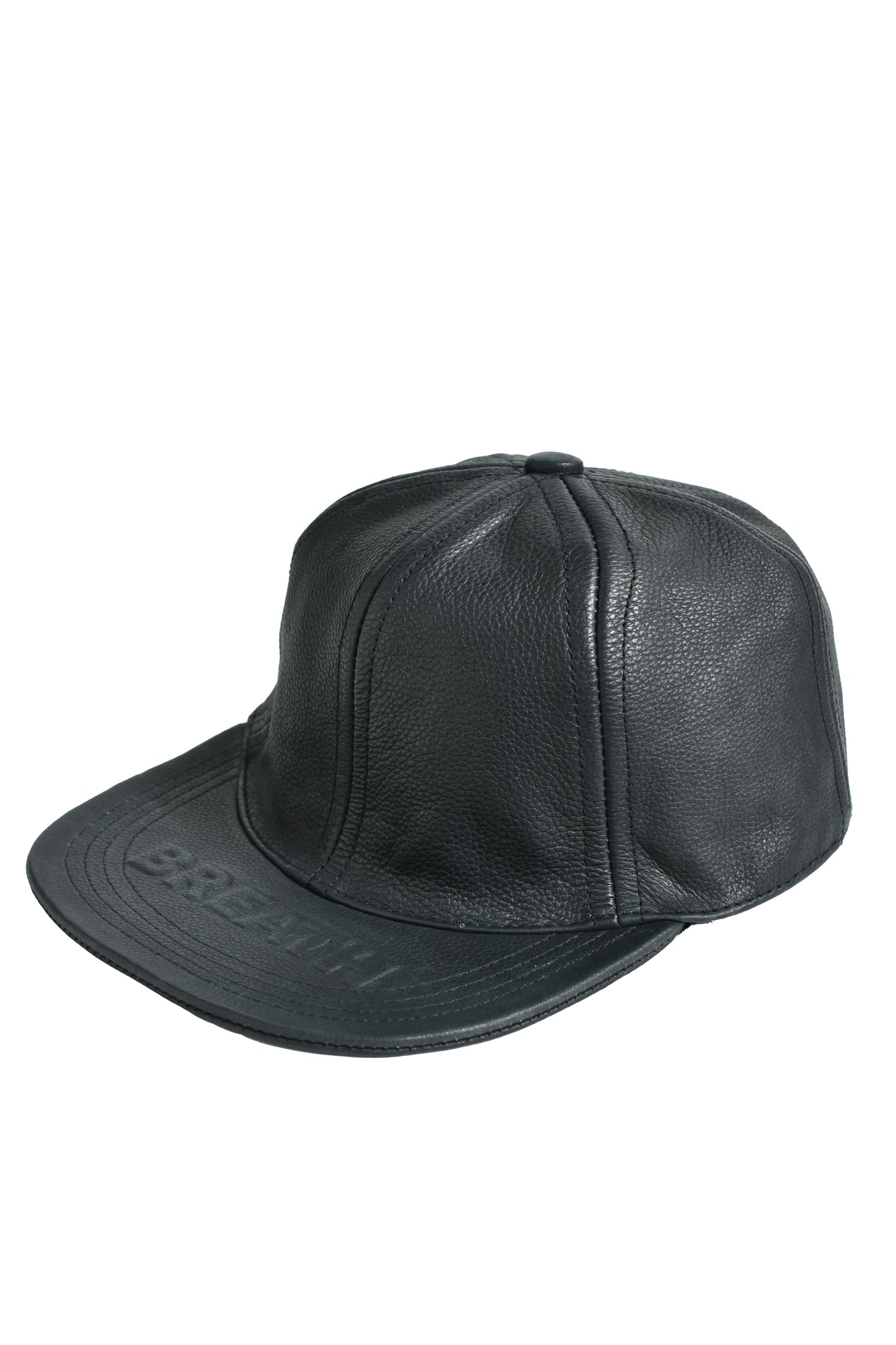EMBOSS LEATHER CAP / BLACK