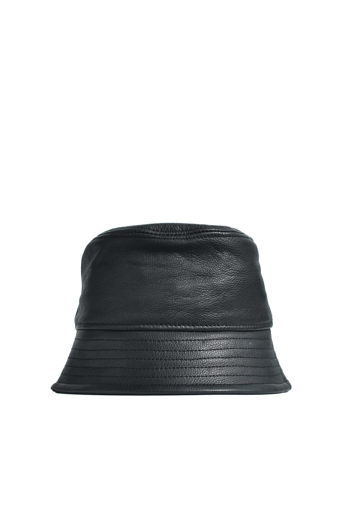 EMBOSS LEATHER HAT / BLACK
