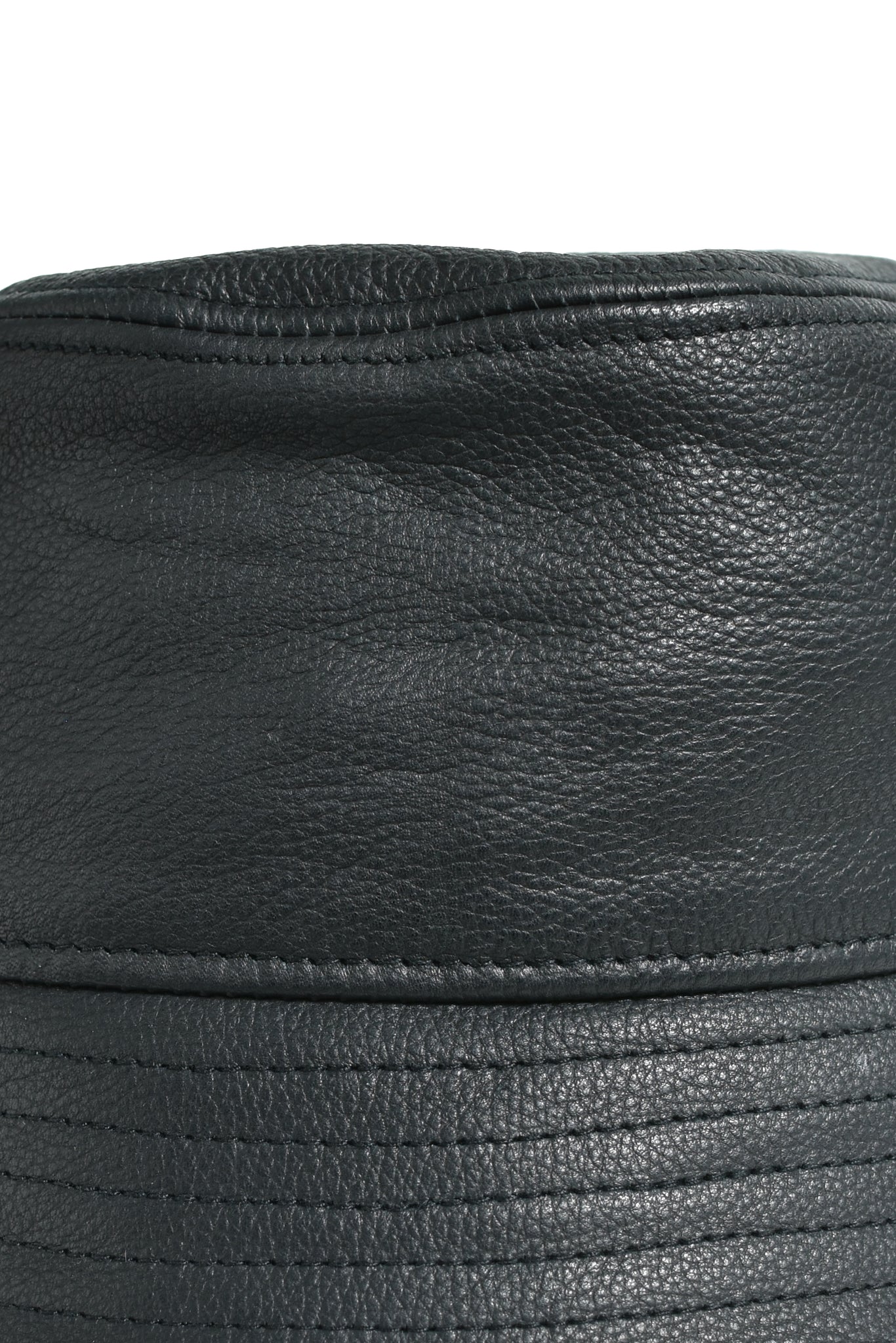 EMBOSS LEATHER HAT / BLACK