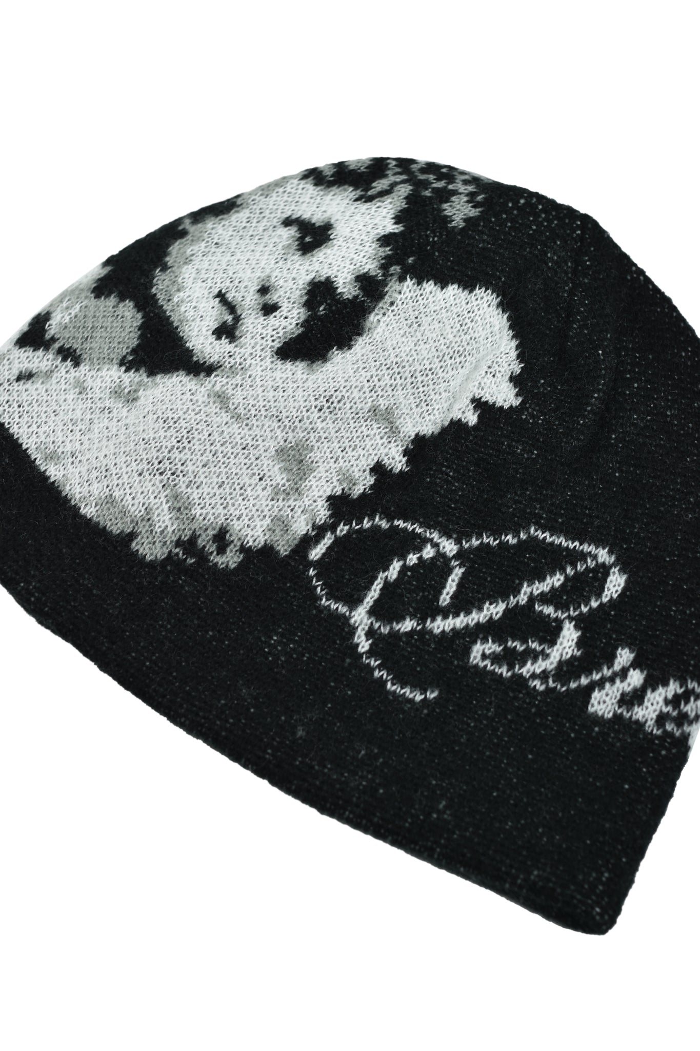 ANGEL SCRIPT LOGO MOHAIR BEANIE / BLACK