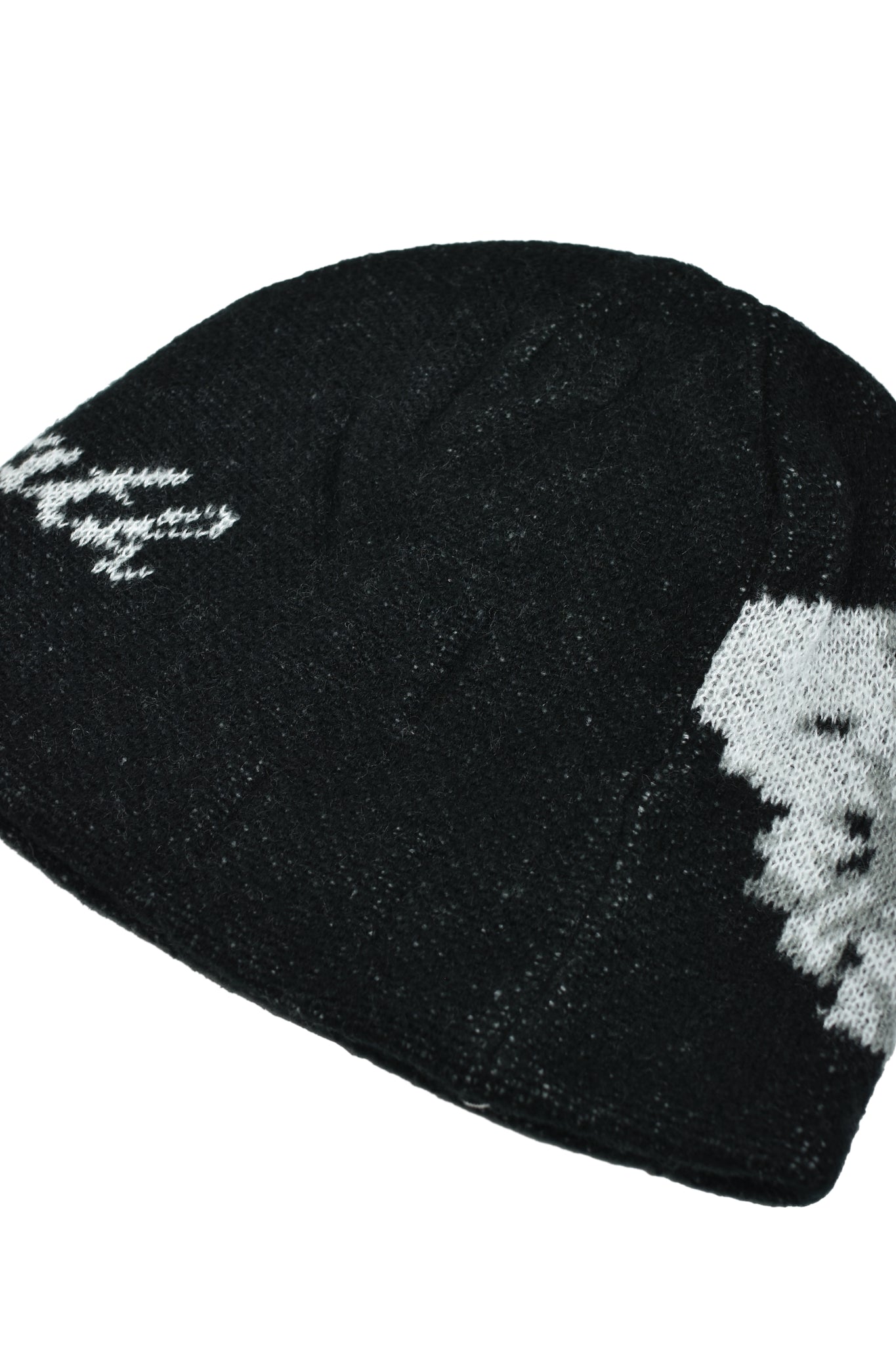 ANGEL SCRIPT LOGO MOHAIR BEANIE / BLACK