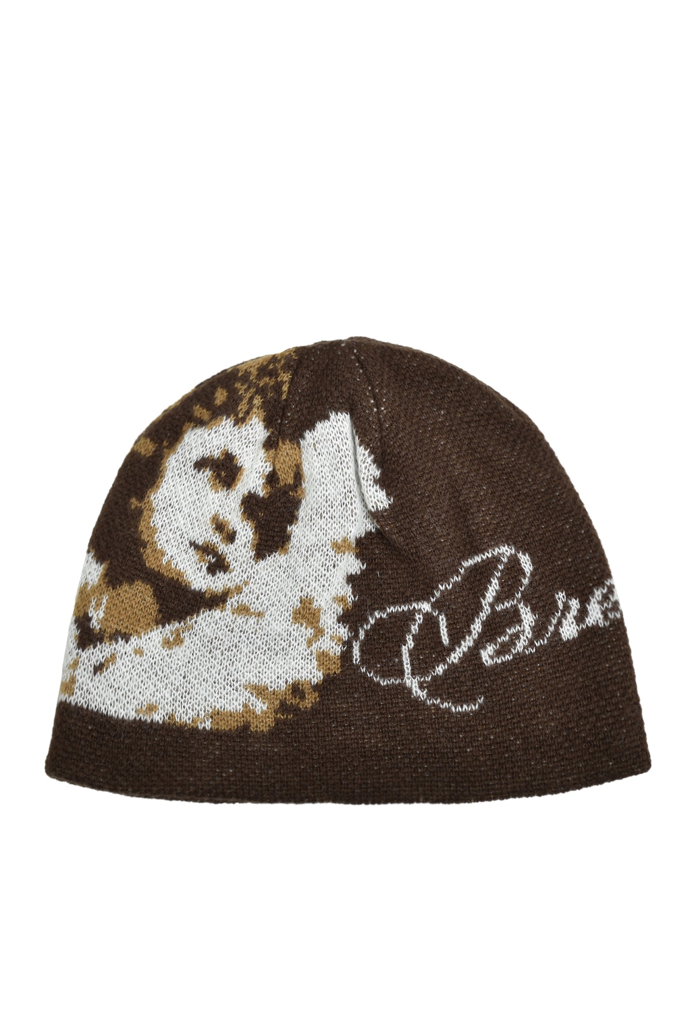 ANGEL SCRIPT LOGO MOHAIR BEANIE / BROWN