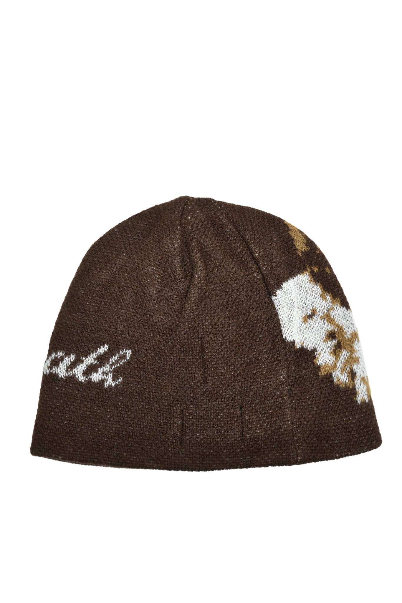 ANGEL SCRIPT LOGO MOHAIR BEANIE / BROWN