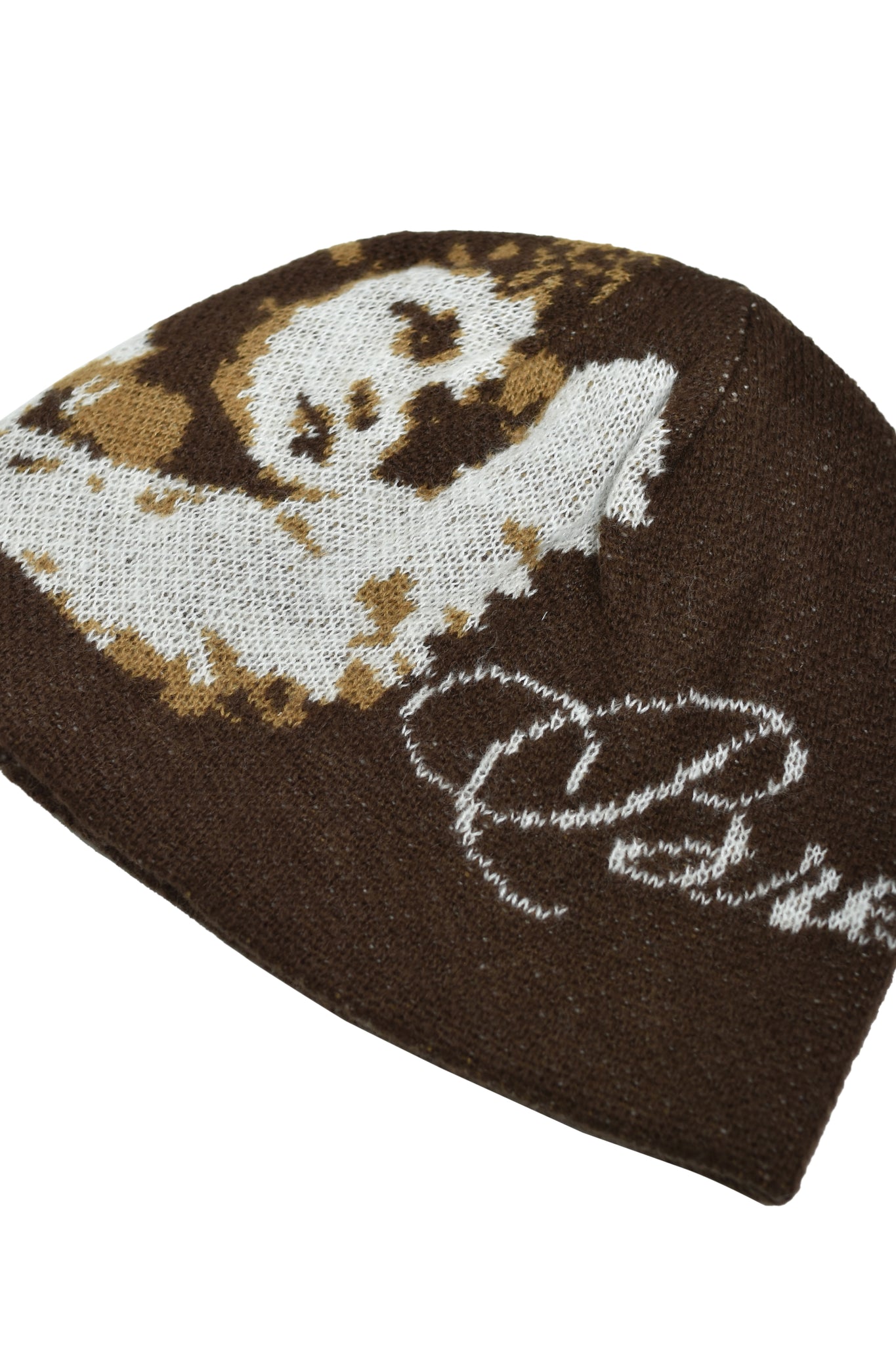 ANGEL SCRIPT LOGO MOHAIR BEANIE / BROWN