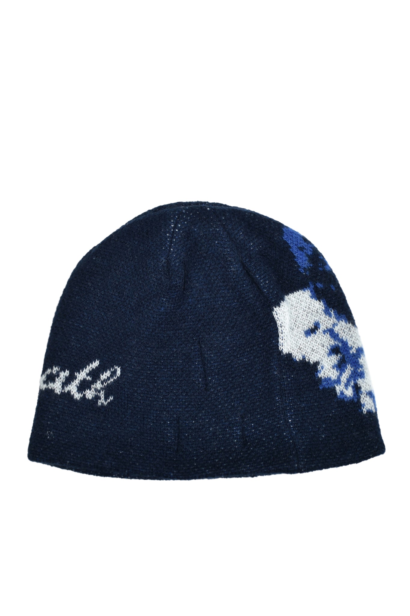 ANGEL SCRIPT LOGO MOHAIR BEANIE / NAVY