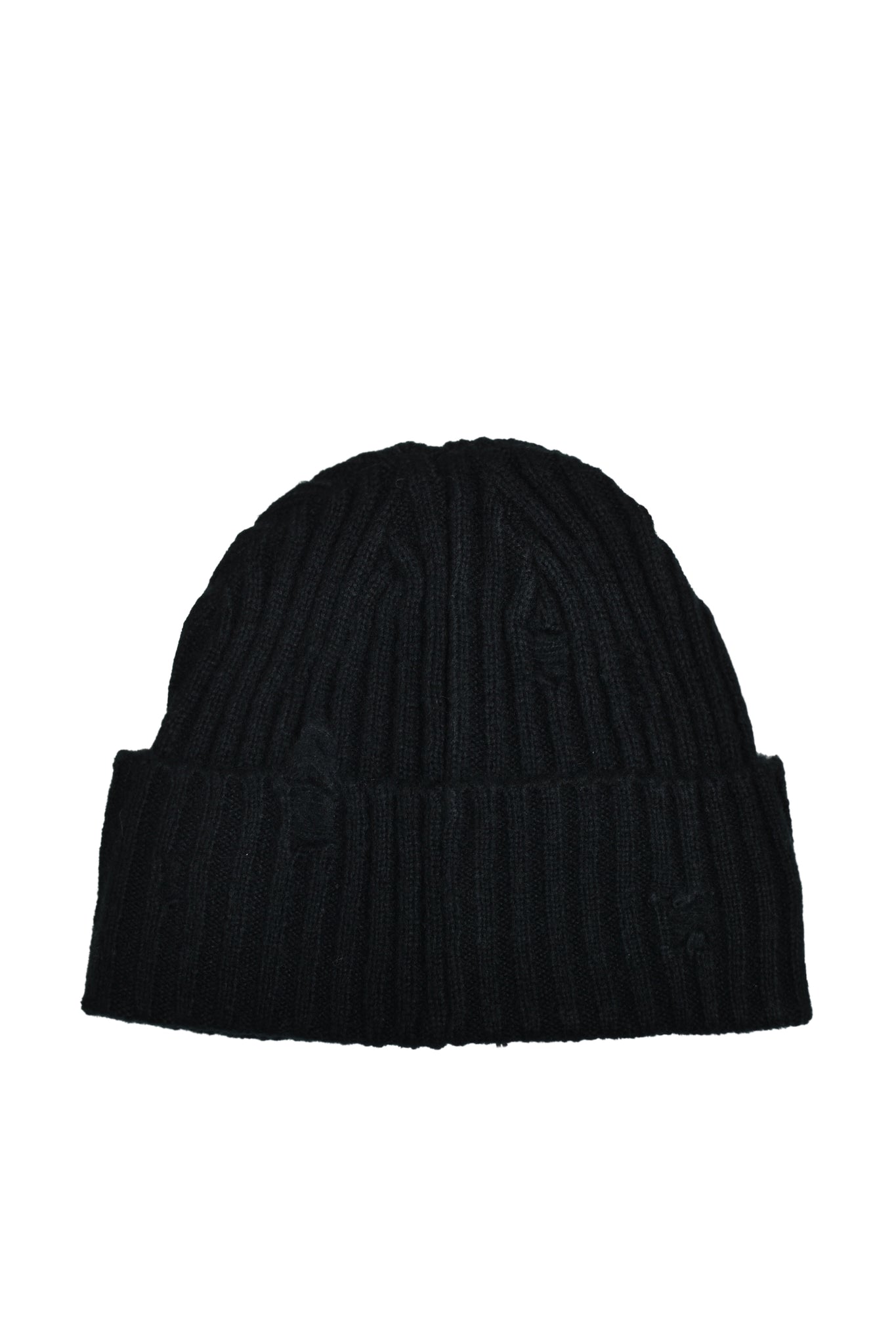 SOUTHSIDE CROSS DAMAGE RIB BEANIE / BLACK