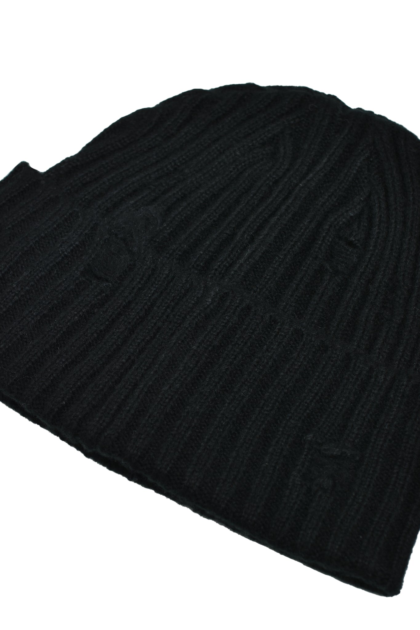 SOUTHSIDE CROSS DAMAGE RIB BEANIE / BLACK