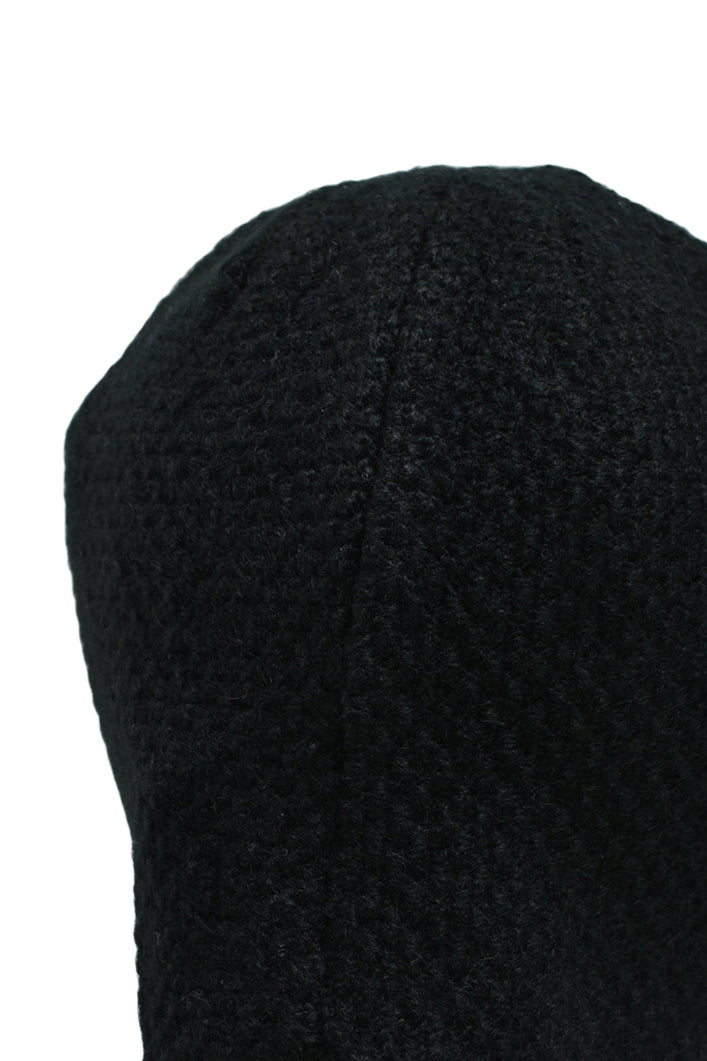 SOUTHSIDE CROSS EAR FLAP BEANIE / BLACK