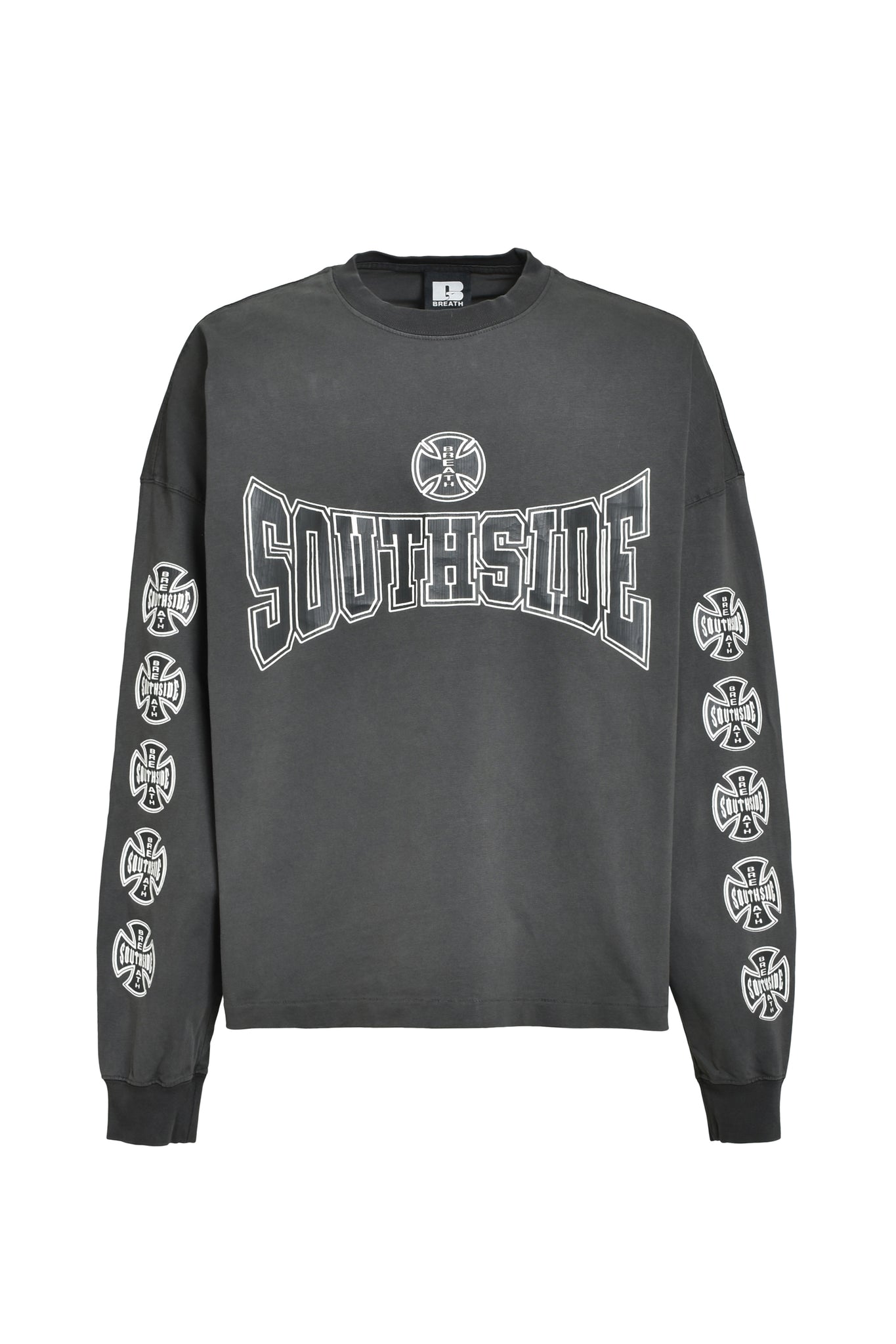 SOUTHSIDE CROSS LS TEE / BLACK