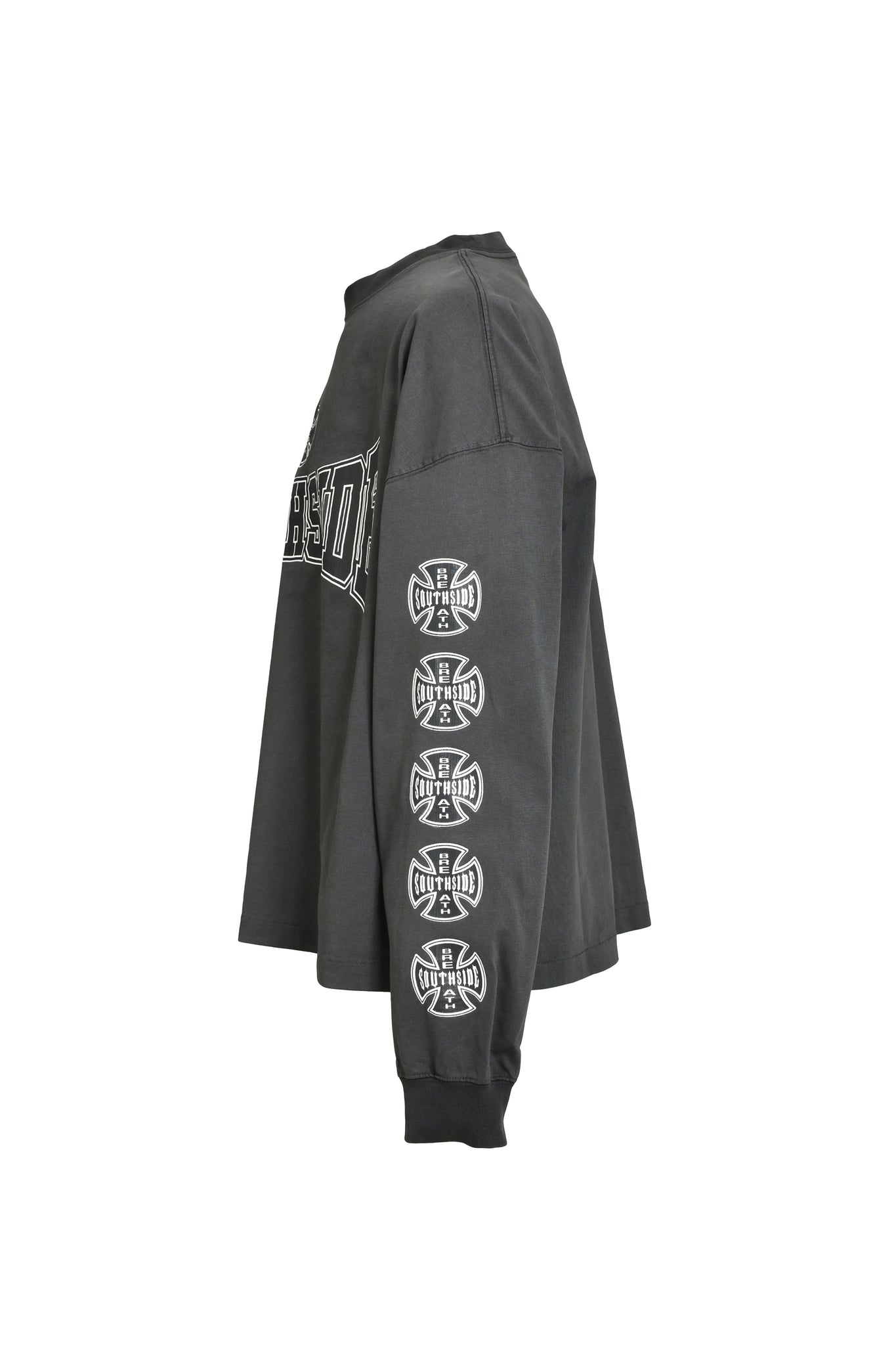 SOUTHSIDE CROSS LS TEE / BLACK